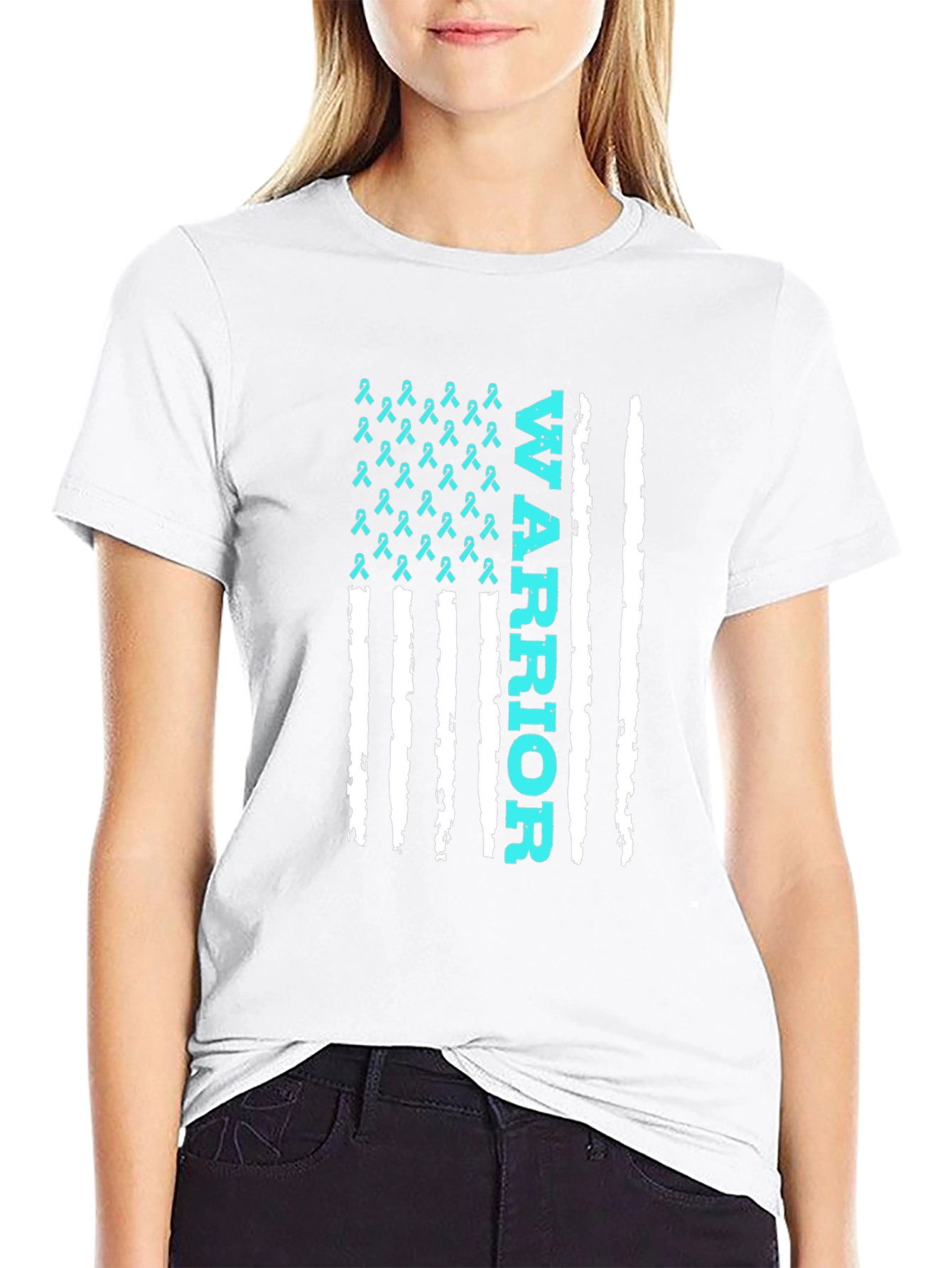 Warrior Ribbon Awareness Graphic Tee