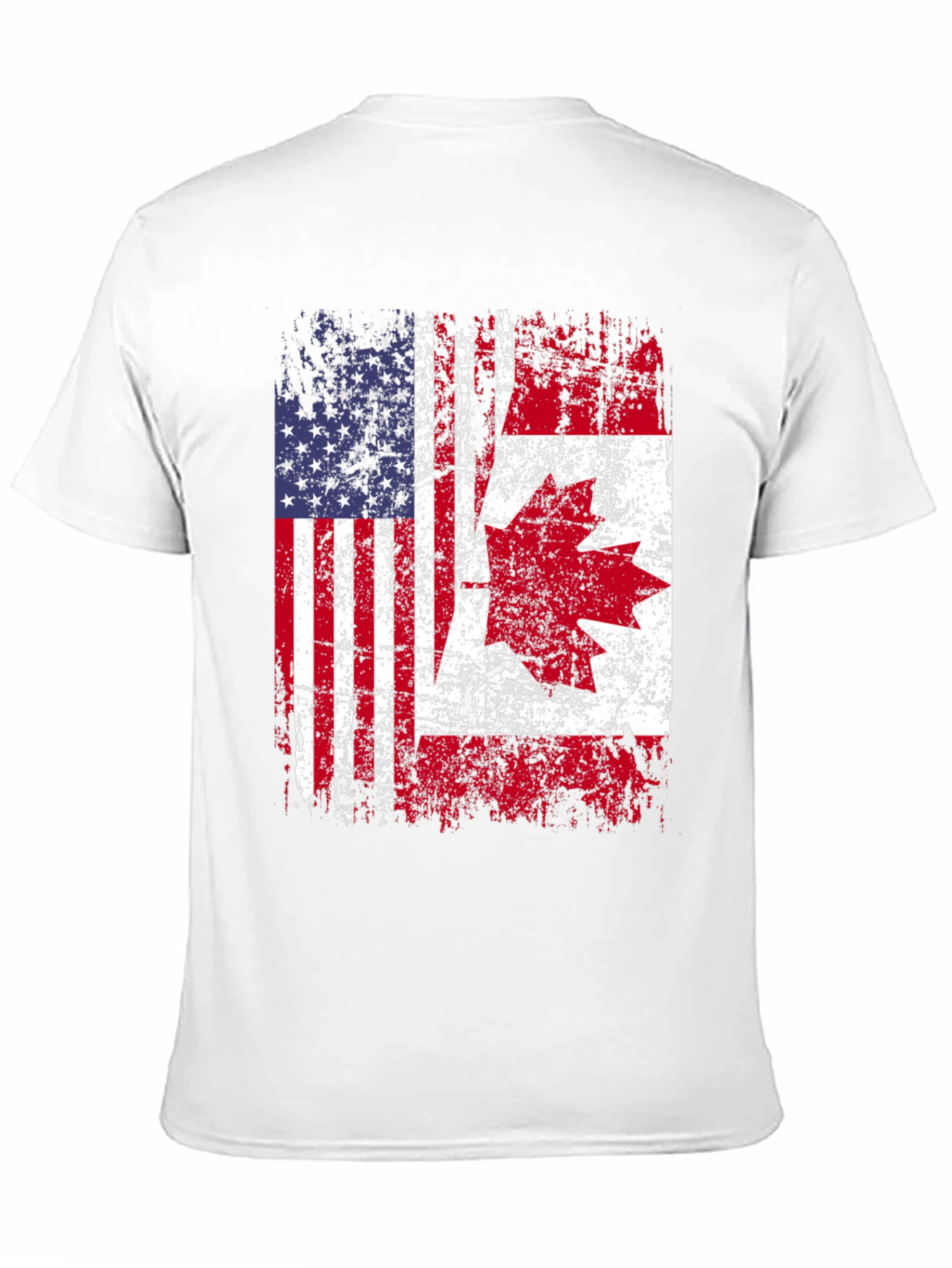 USA Canada Flag T-Shirt - Patriotic Graphic Tee