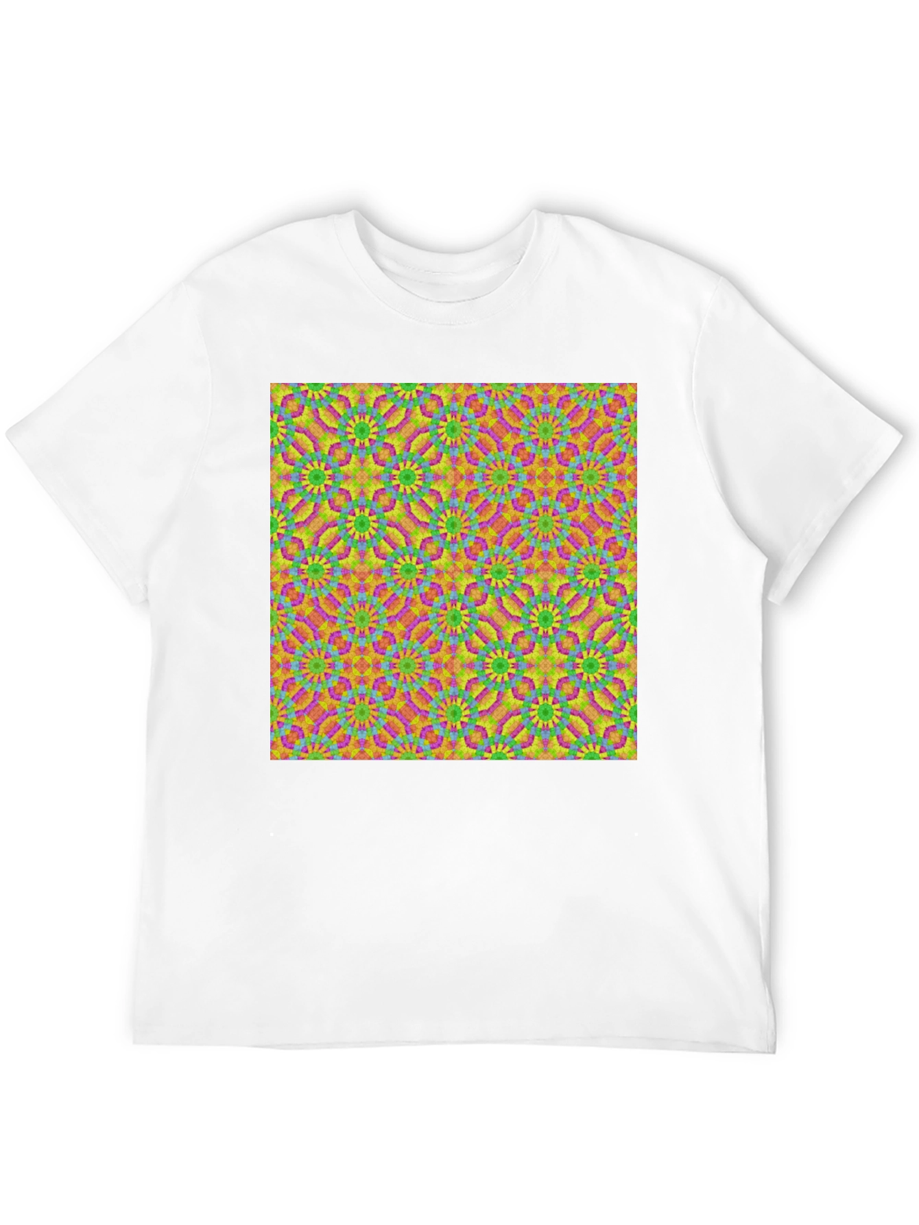 Patterned Graphic Print Black T-Shirt