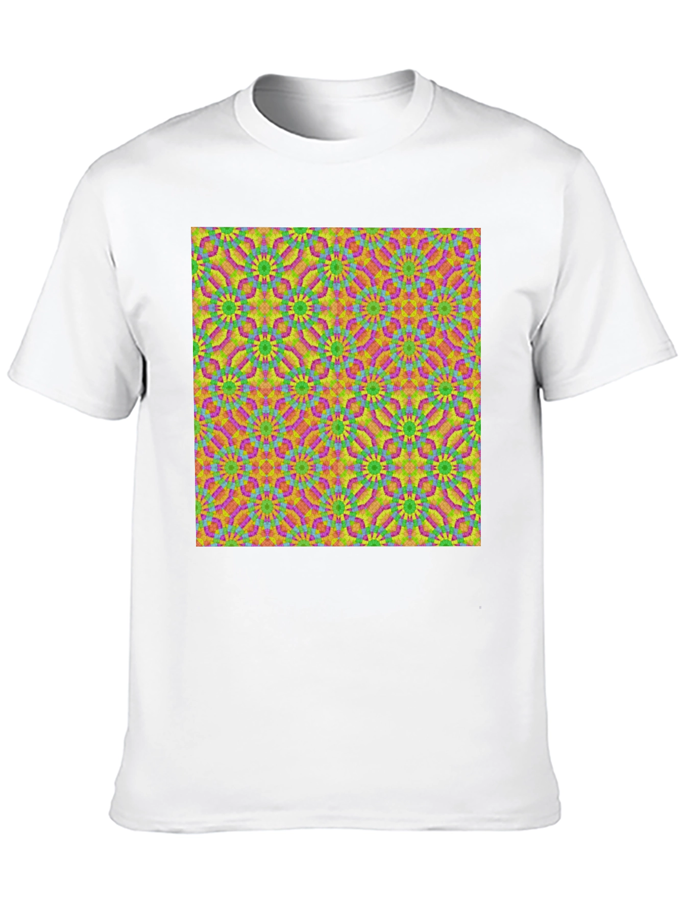 Patterned Graphic Print Black T-Shirt