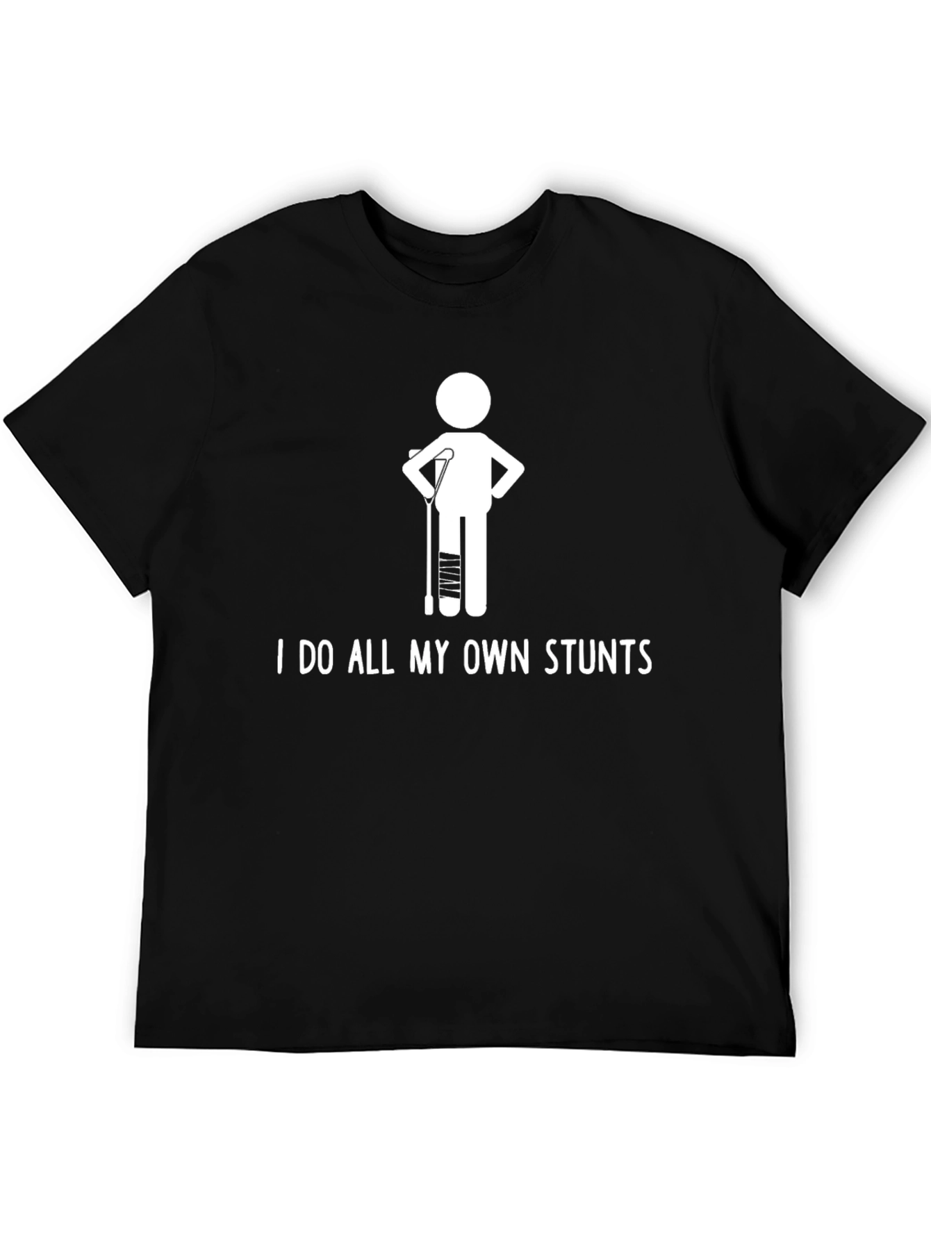 Funny Stuntman Broken Leg Graphic Tee