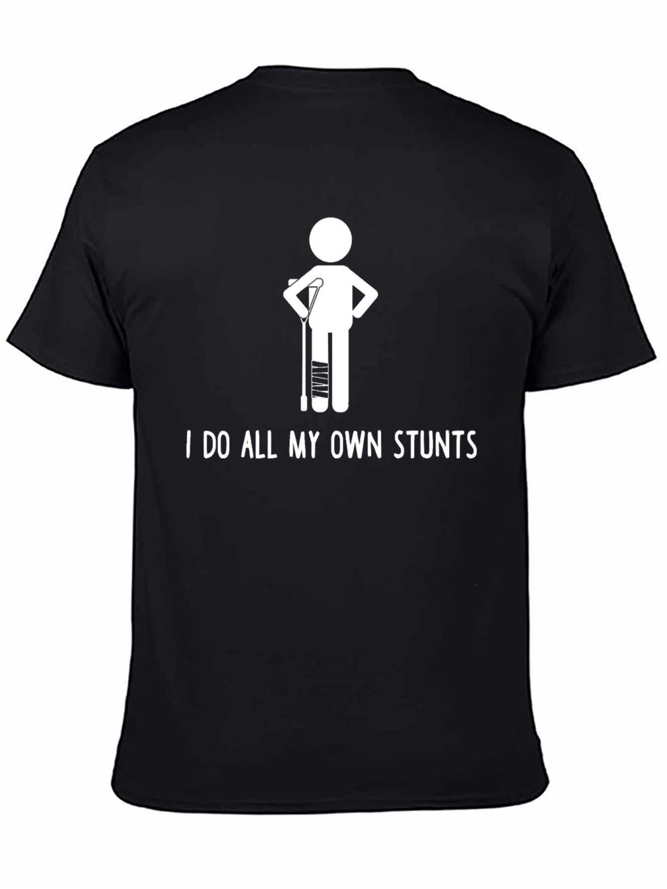 Funny Stuntman Broken Leg Graphic Tee