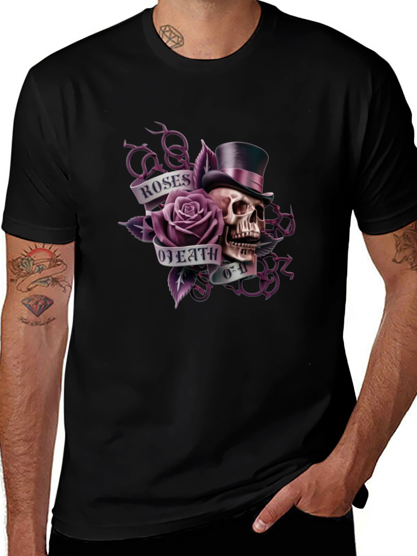 Roses of Death Skull T-Shirt