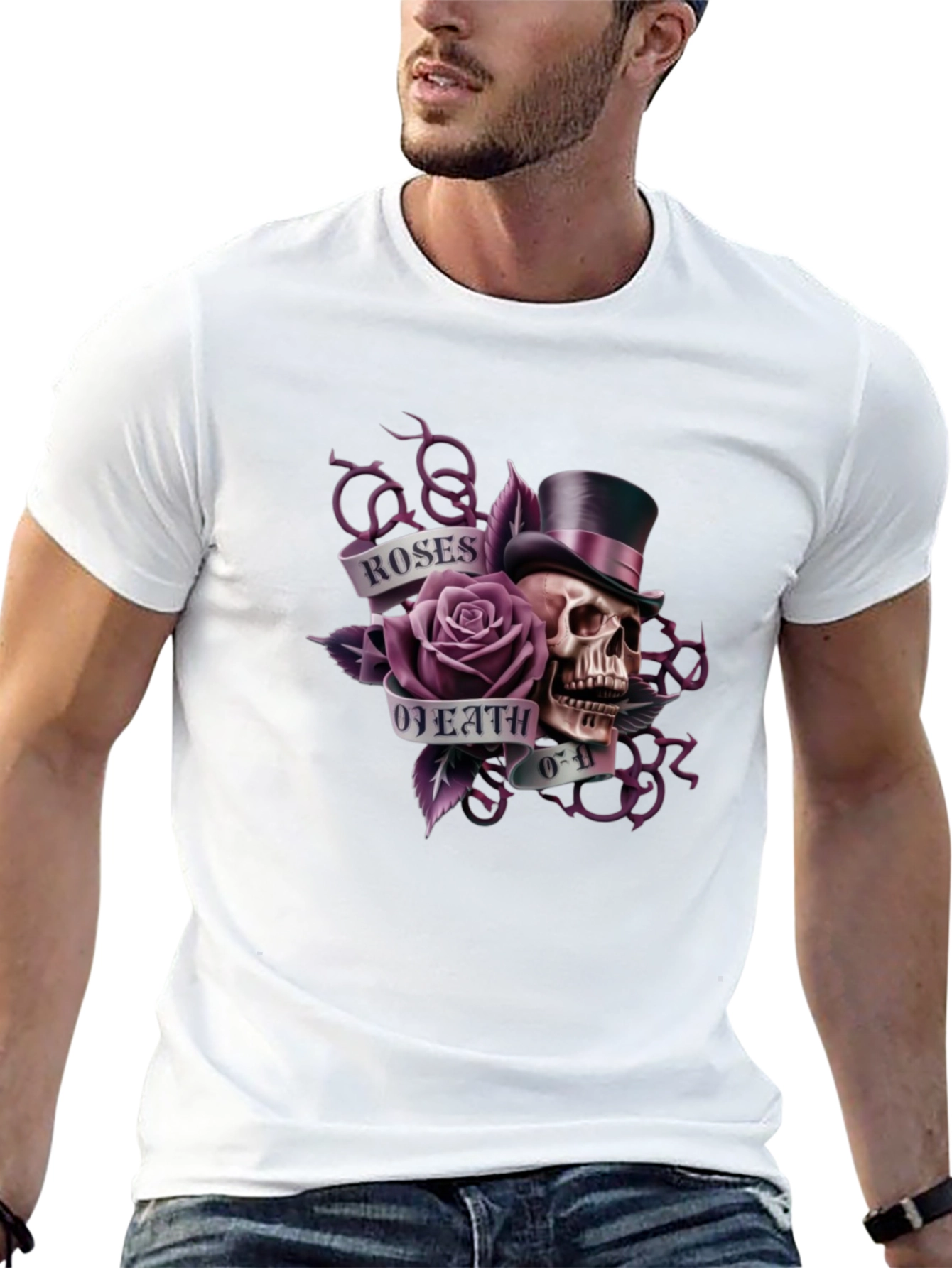 Roses of Death Skull T-Shirt