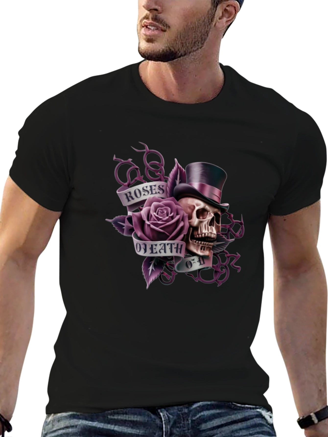 Roses of Death Skull T-Shirt