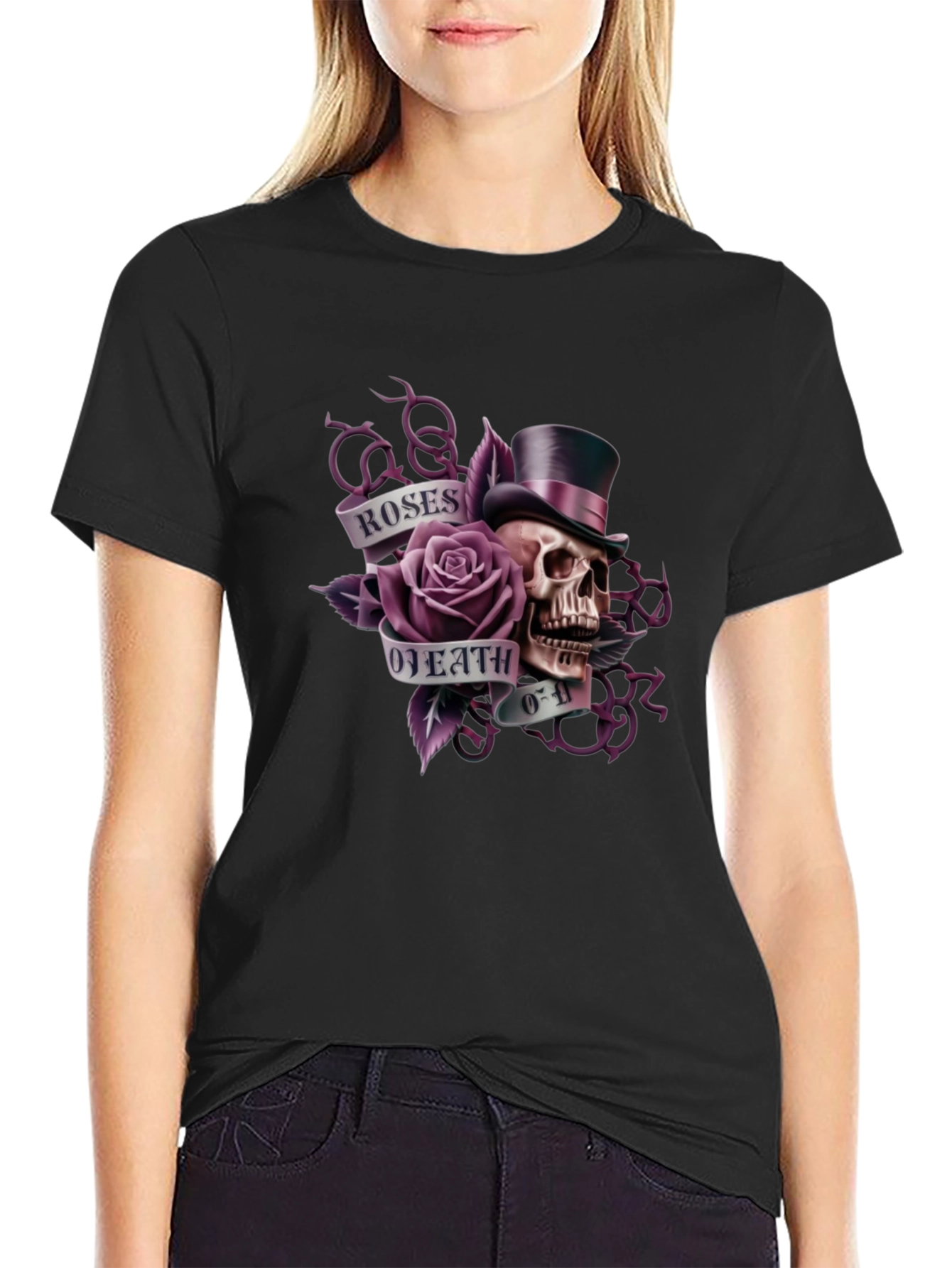 Roses of Death Skull T-Shirt
