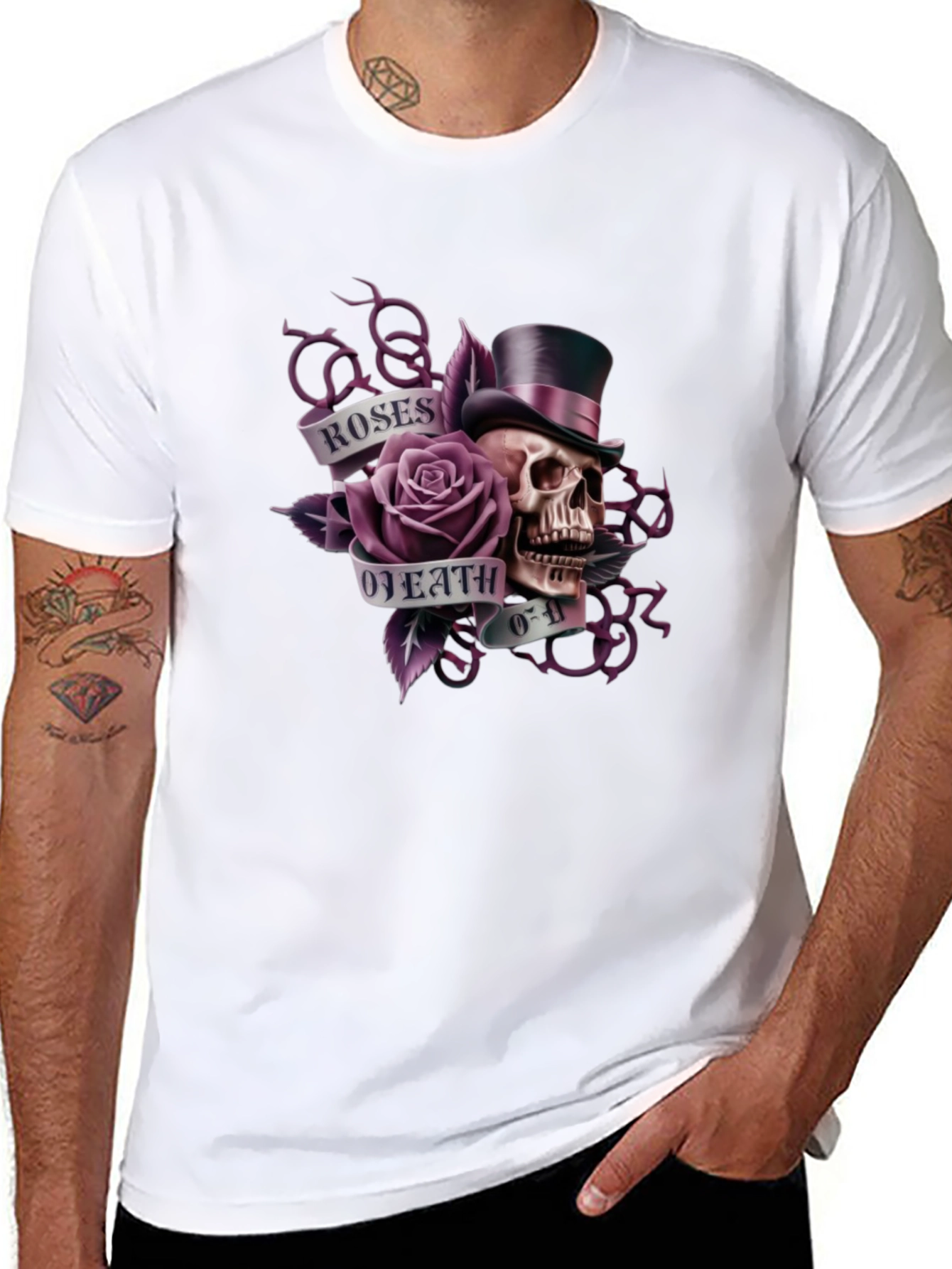 Roses of Death Skull T-Shirt