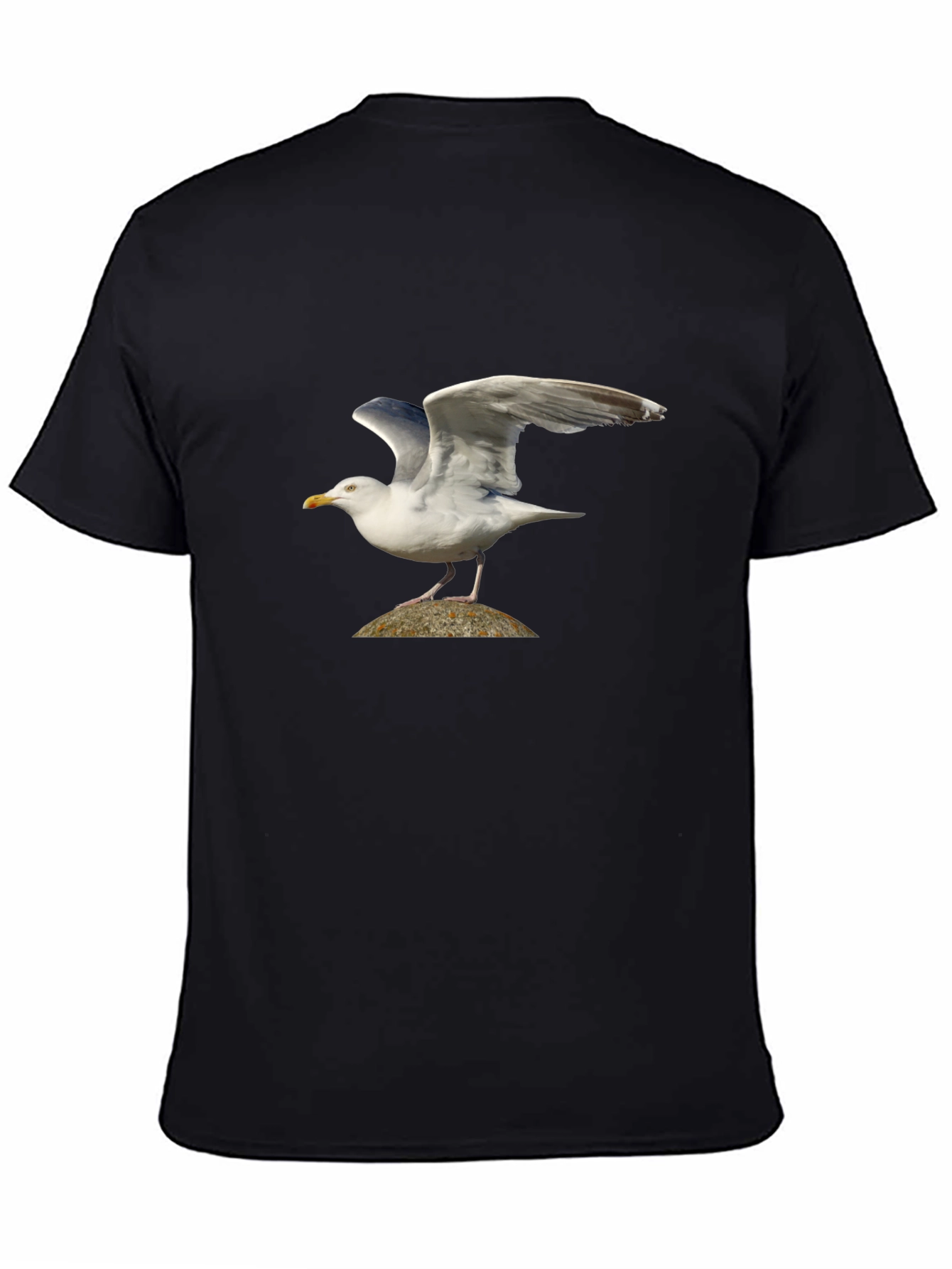 Seagull Graphic Tee - Black Bird Lover Shirt