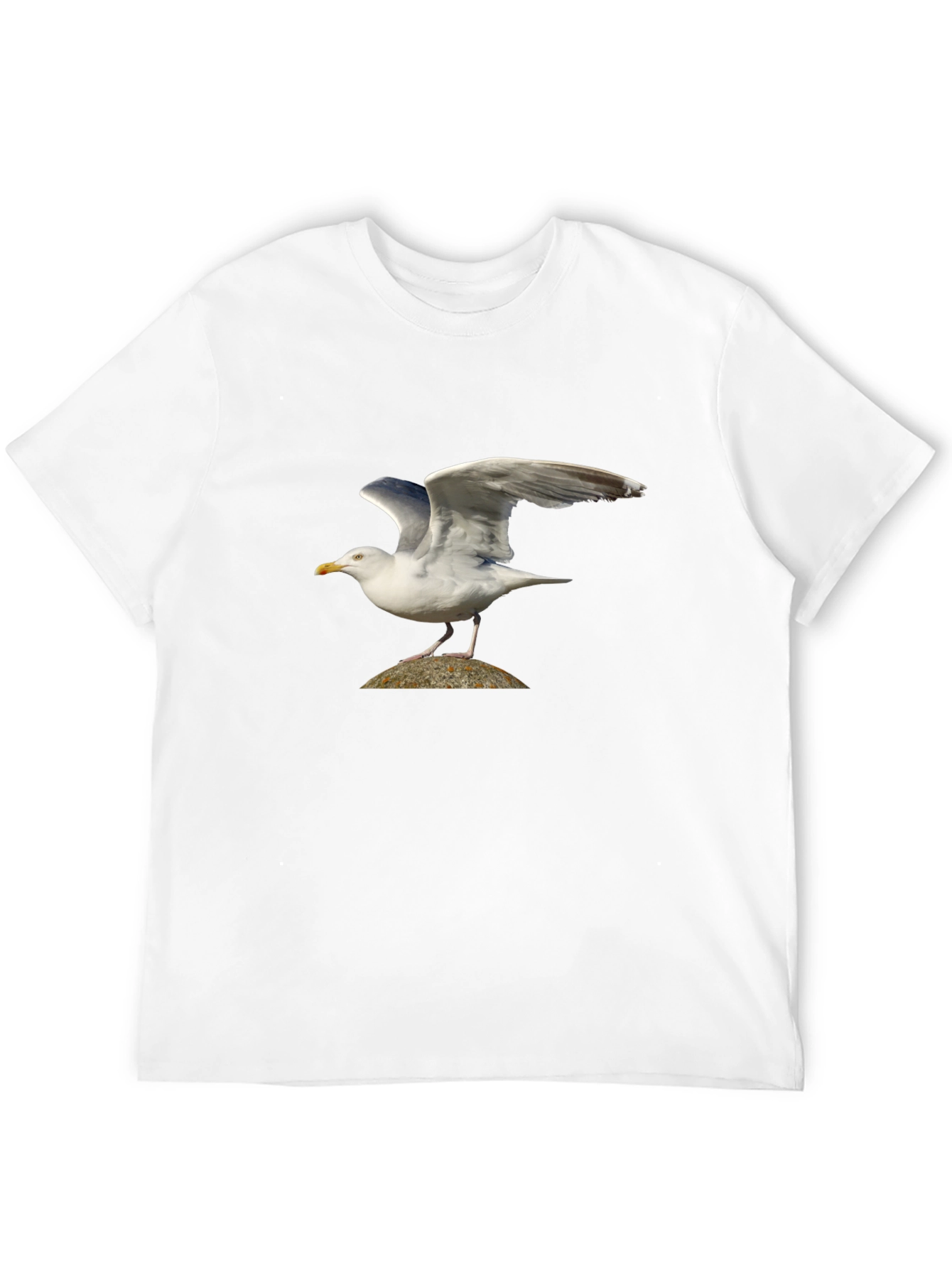 Seagull Graphic Tee - Black Bird Lover Shirt