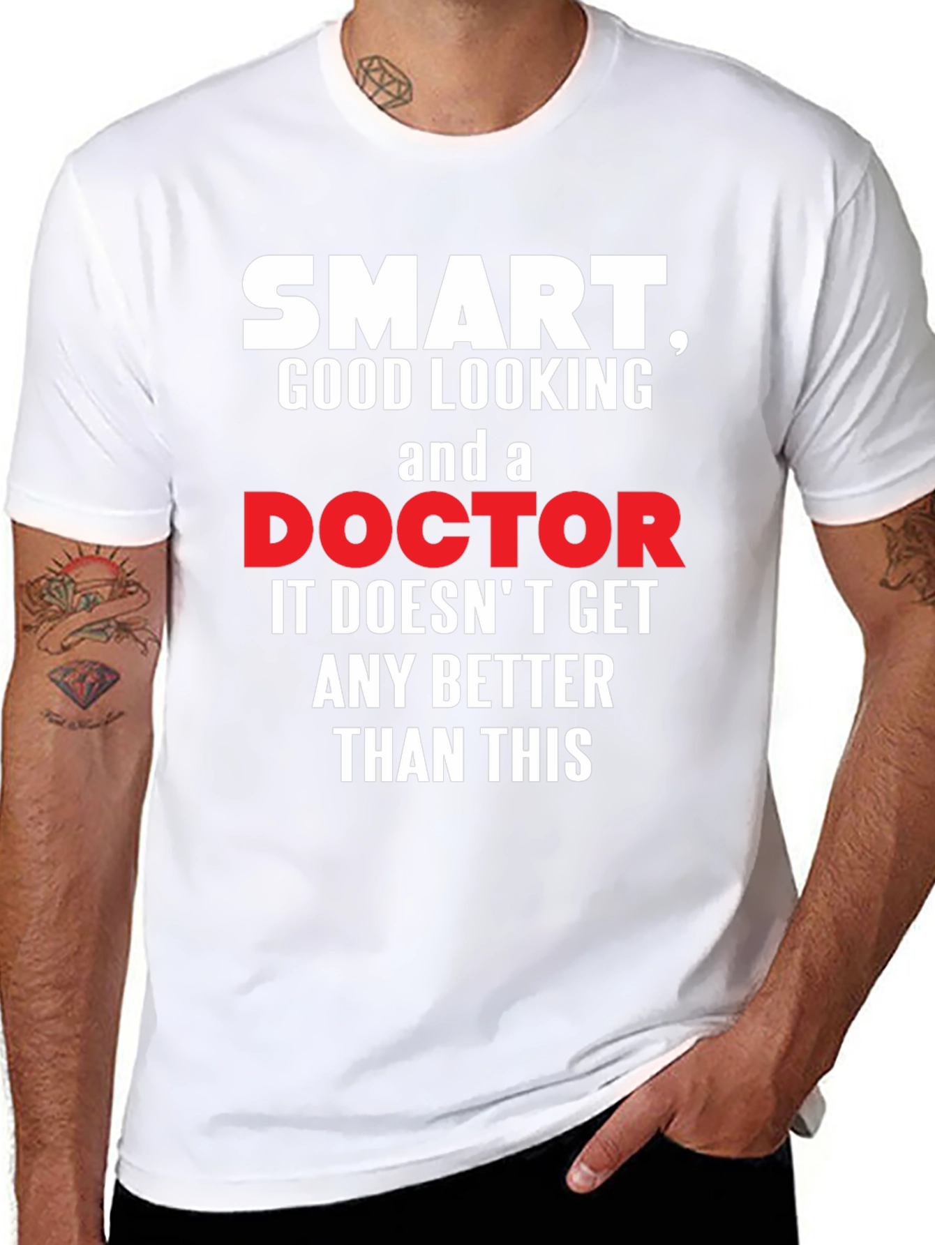 Smart Doctor Graphic T-Shirt Funny Novelty Tee