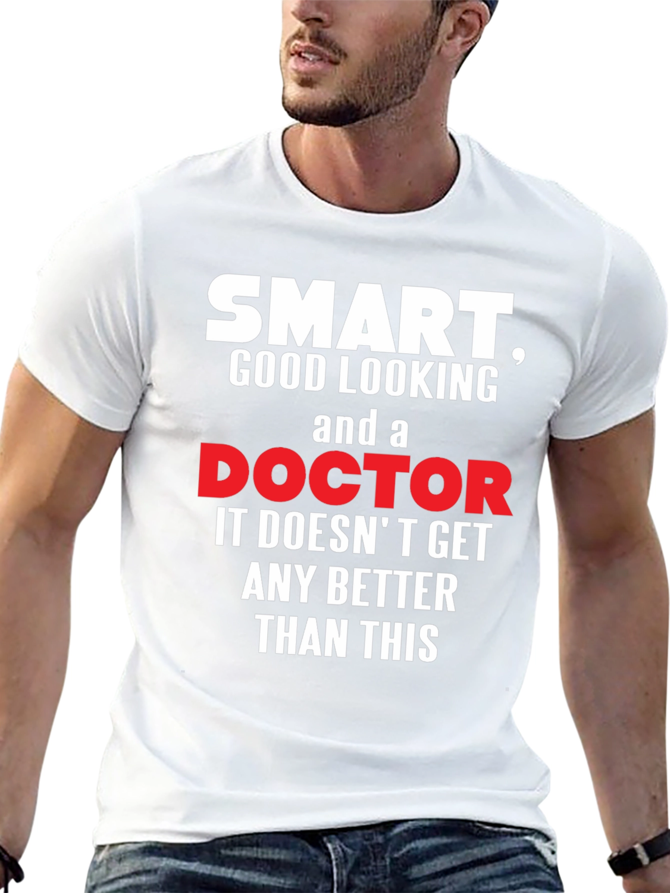 Smart Doctor Graphic T-Shirt Funny Novelty Tee