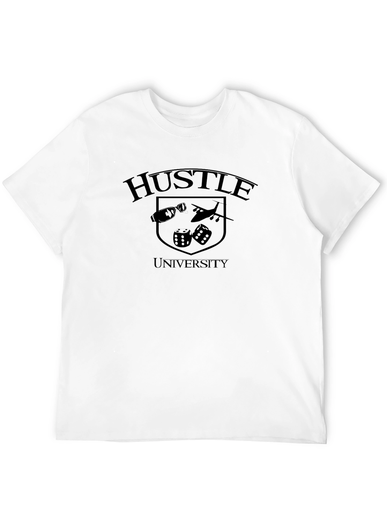 Hustle University Black Graphic T-Shirt