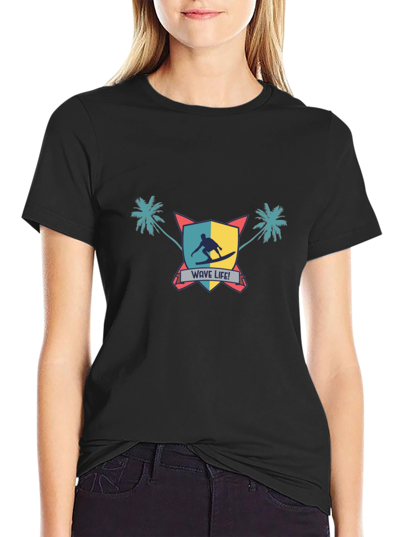 Wave Life Surfer Graphic Tee - Stylish Summer T-Shirt
