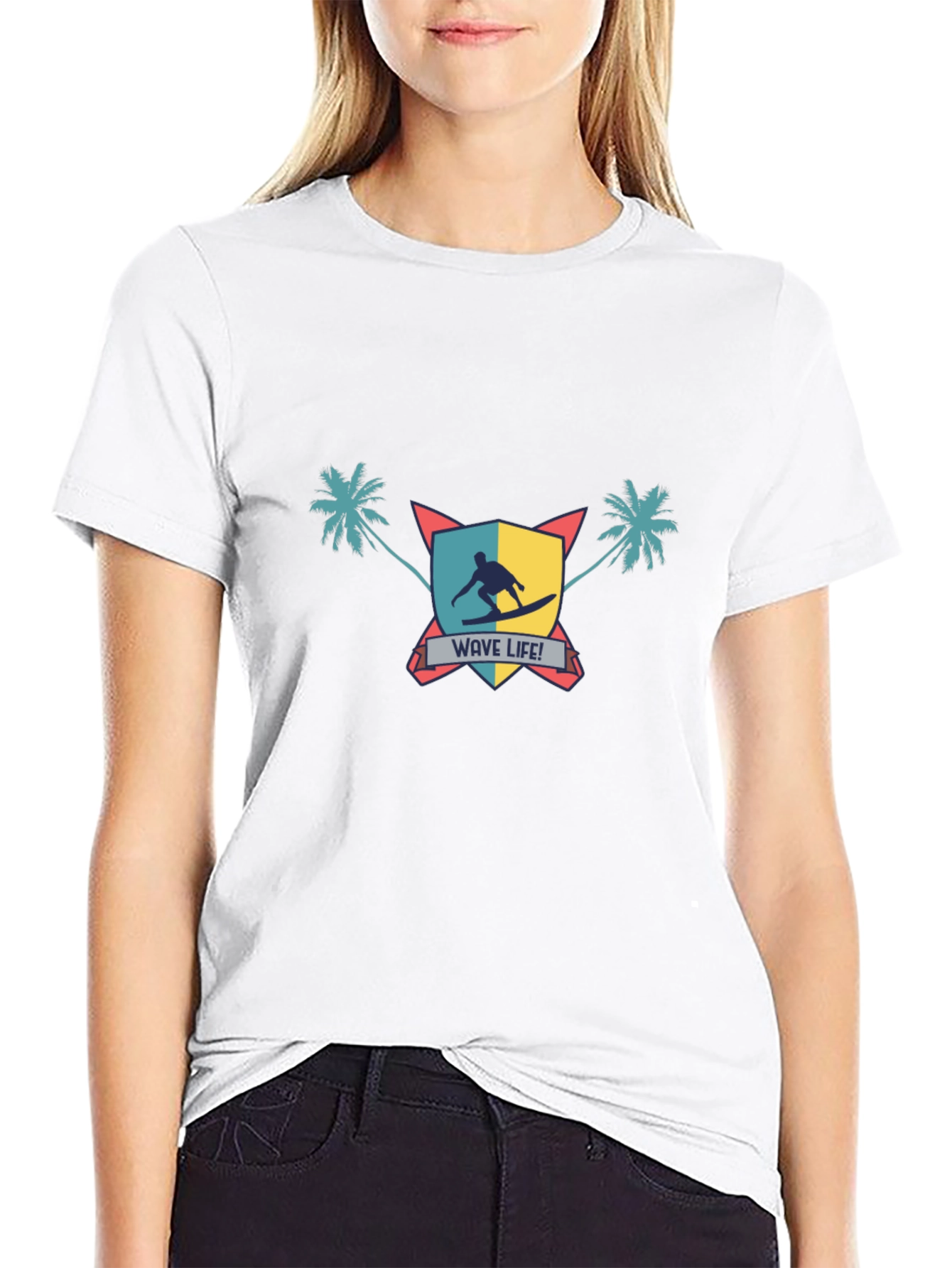 Wave Life Surfer Graphic Tee - Stylish Summer T-Shirt