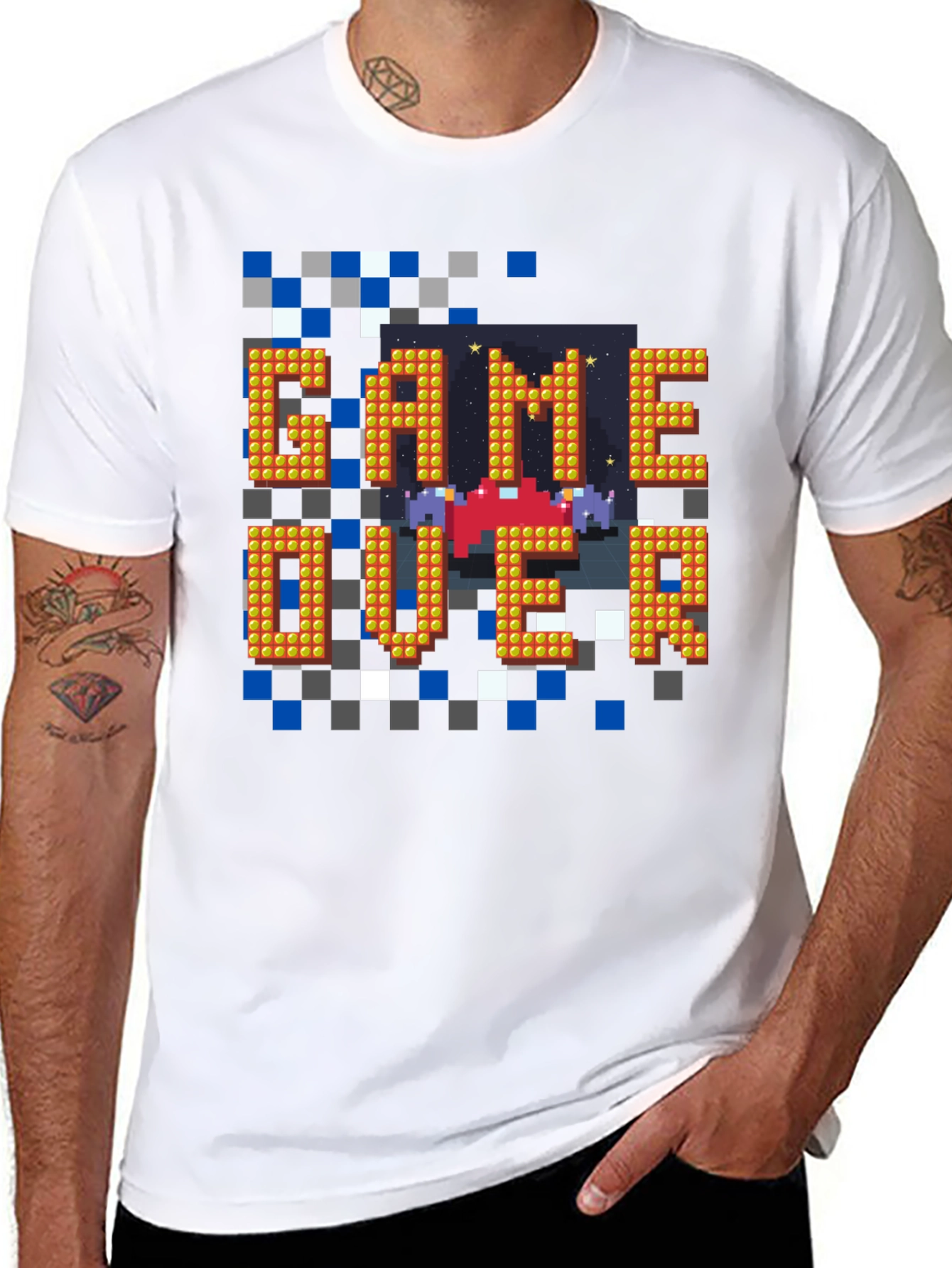 Game Over Pixel Art T-Shirt - Retro Gaming Style