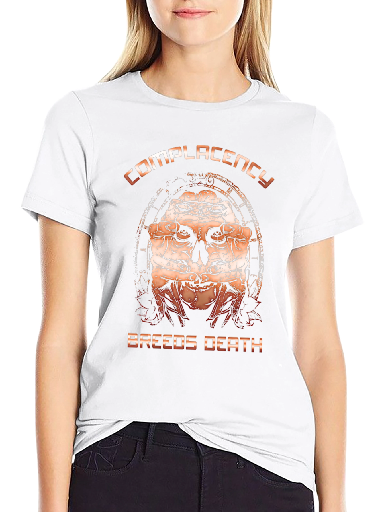 Complacency Breeds Death Graphic T-Shirt