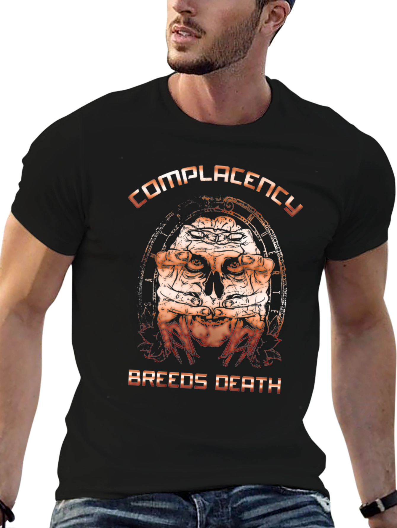Complacency Breeds Death Graphic T-Shirt