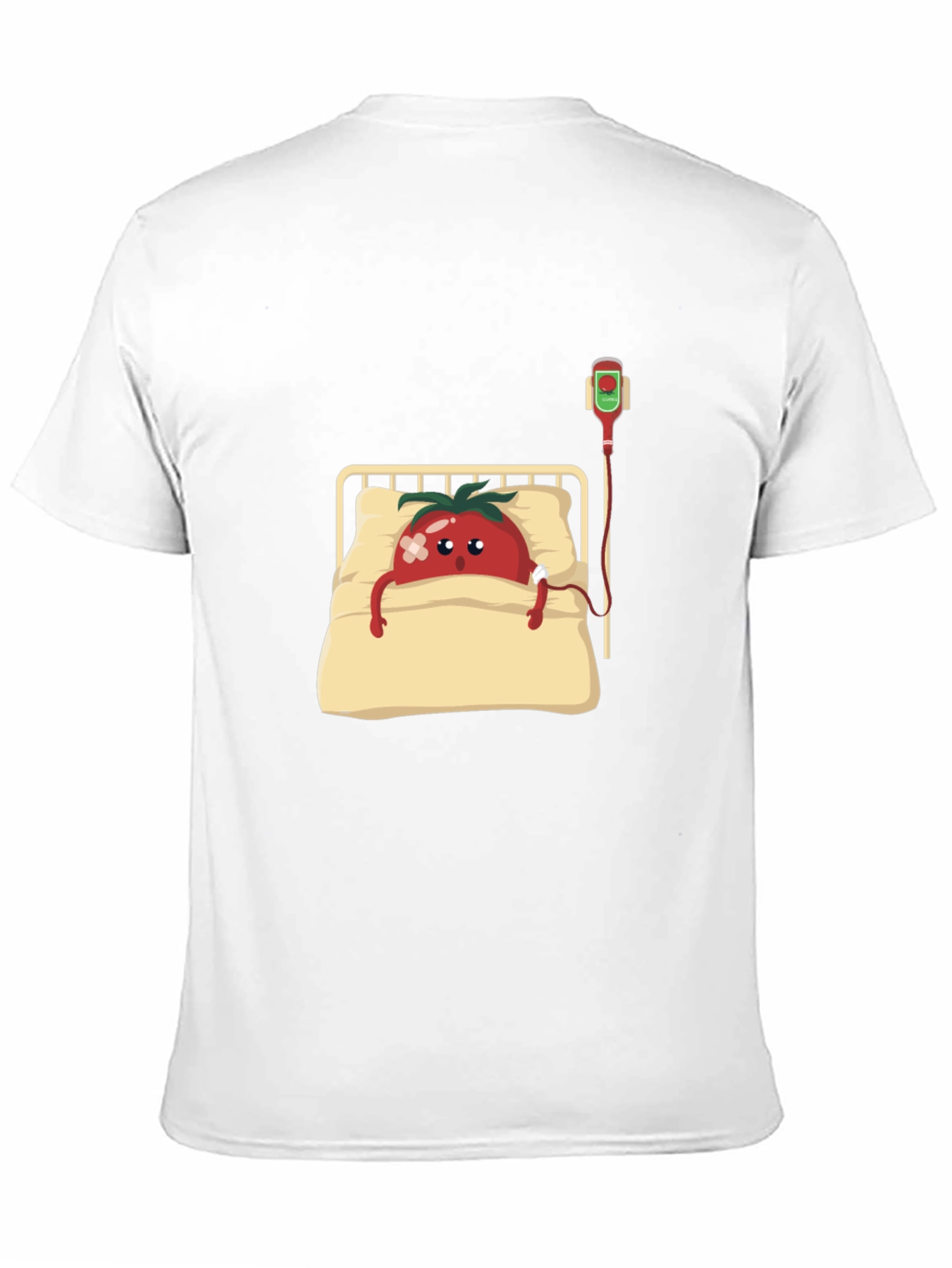Funny Tomato Illness Graphic Tee - Black Cotton Shirt