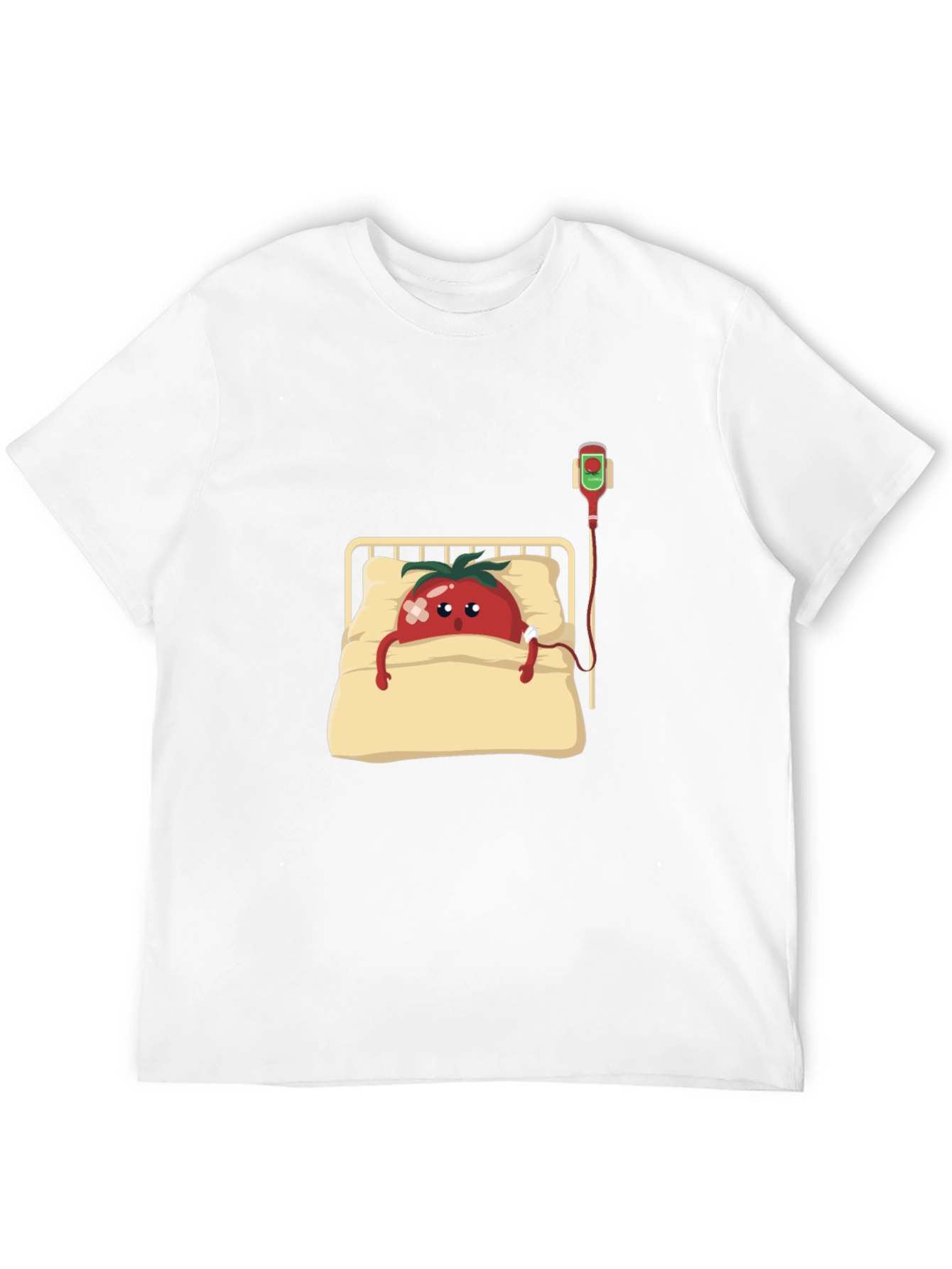 Funny Tomato Illness Graphic Tee - Black Cotton Shirt