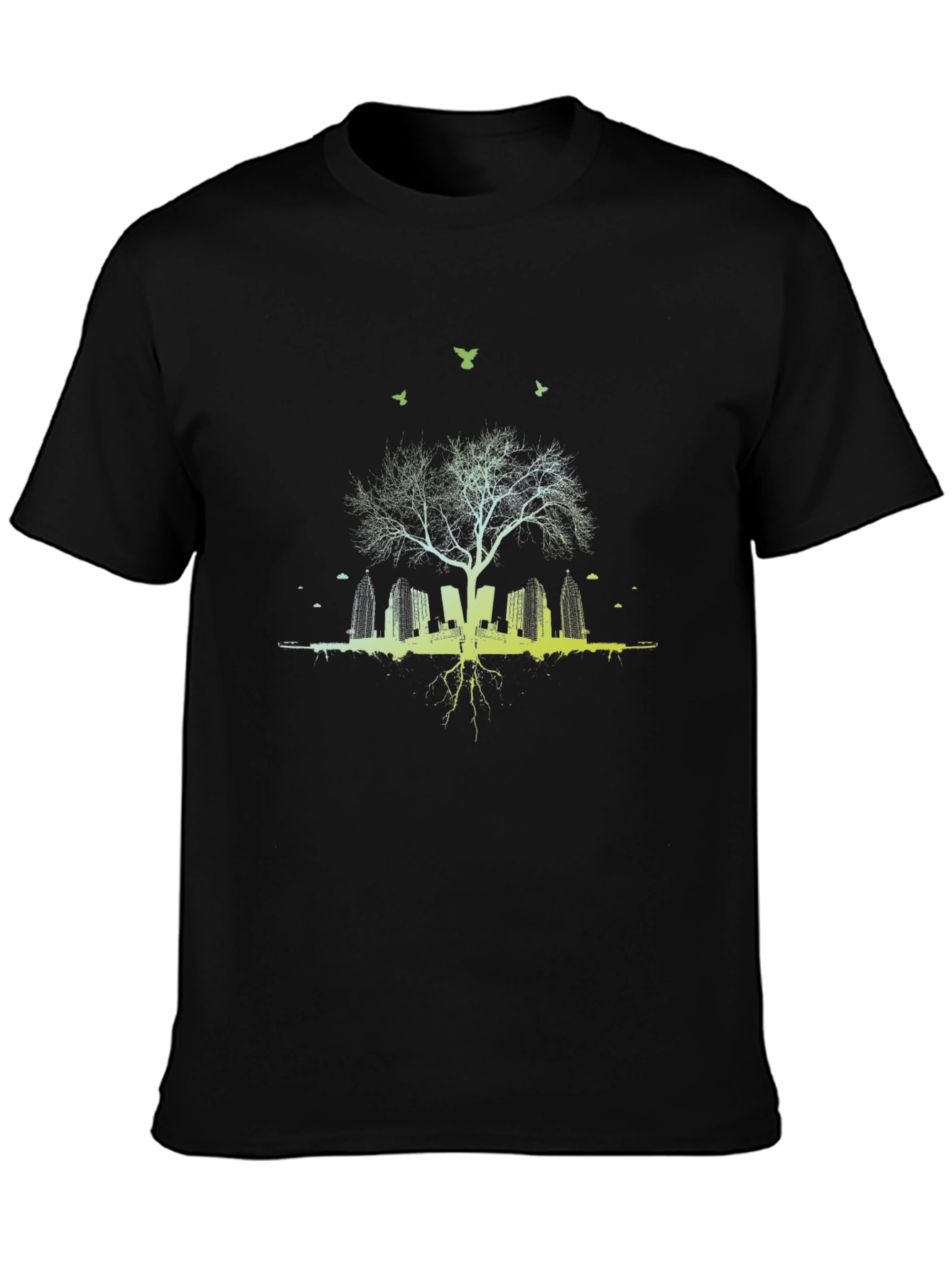 Urban Tree Graphic Black T-Shirt