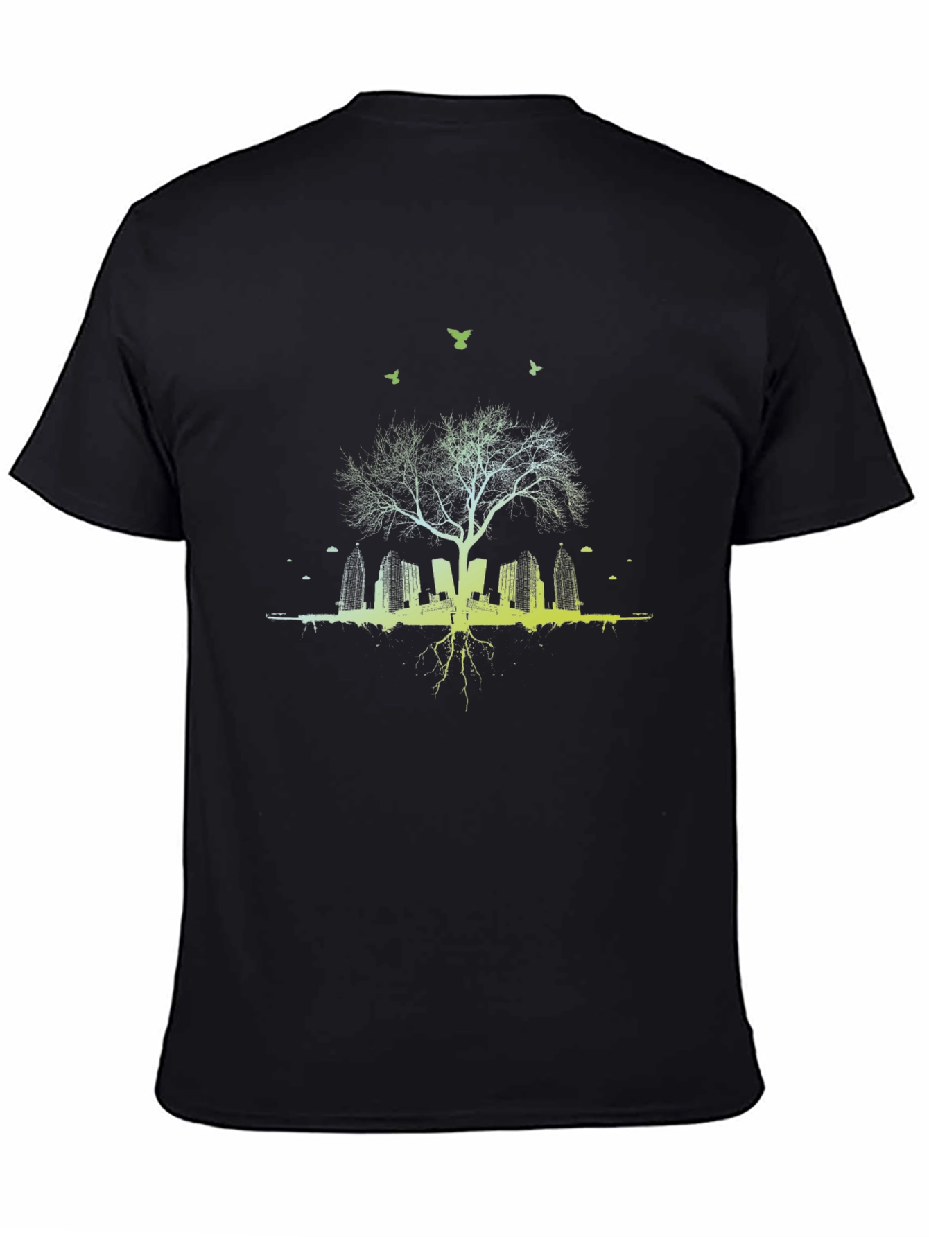 Urban Tree Graphic Black T-Shirt