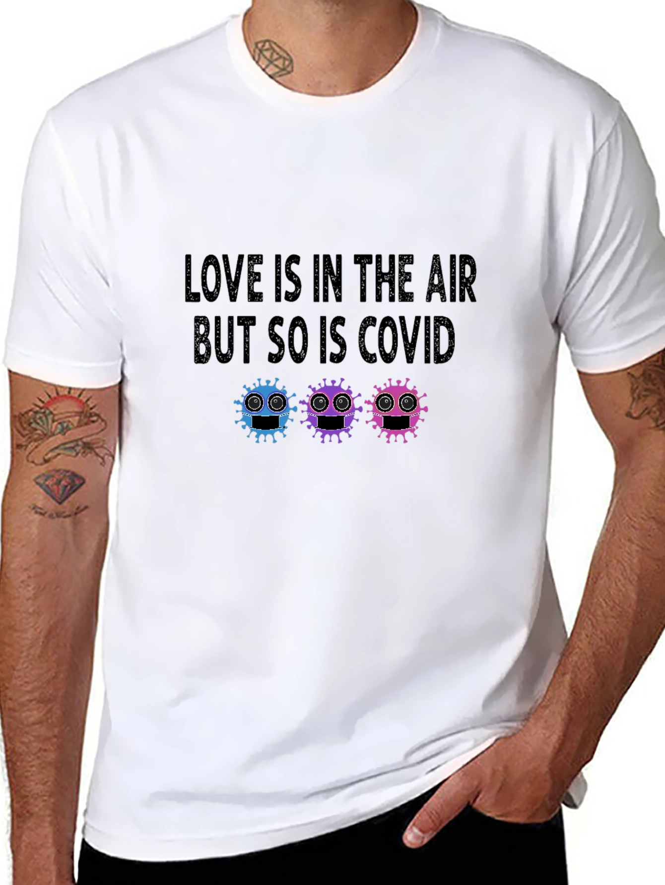 Love & COVID Graphic Tee - Funny Virus T-Shirt