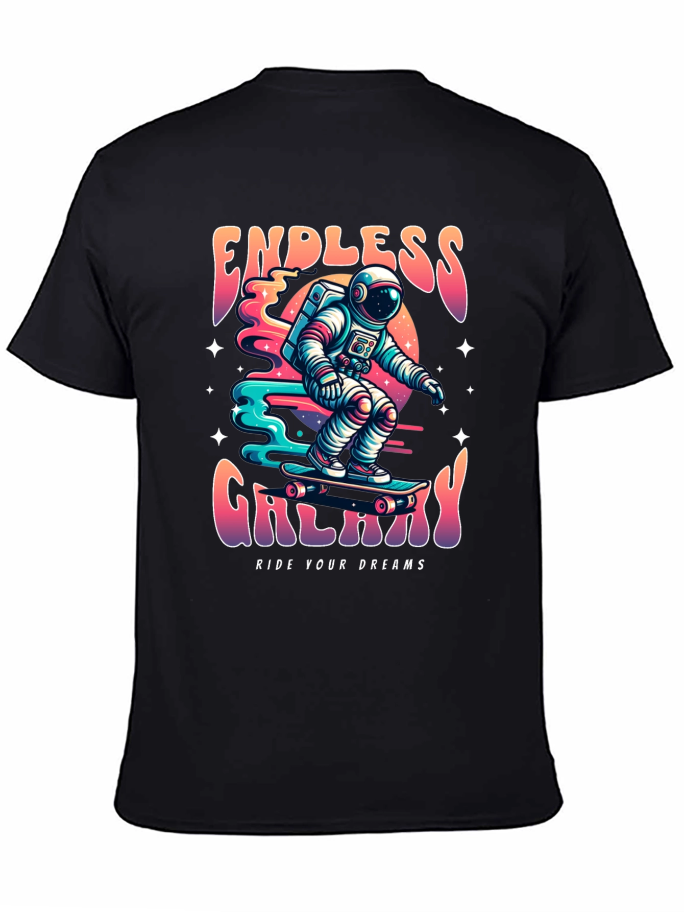 Endless Galaxy Skateboarder Graphic Tee