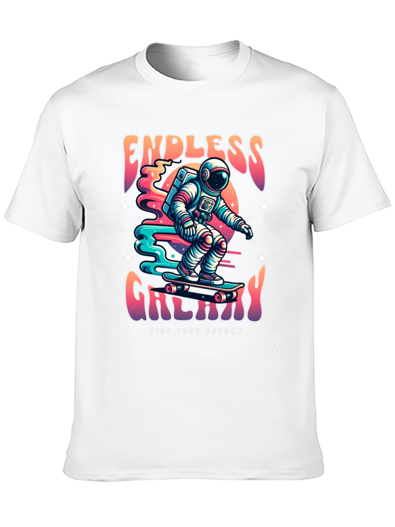Endless Galaxy Skateboarder Graphic Tee