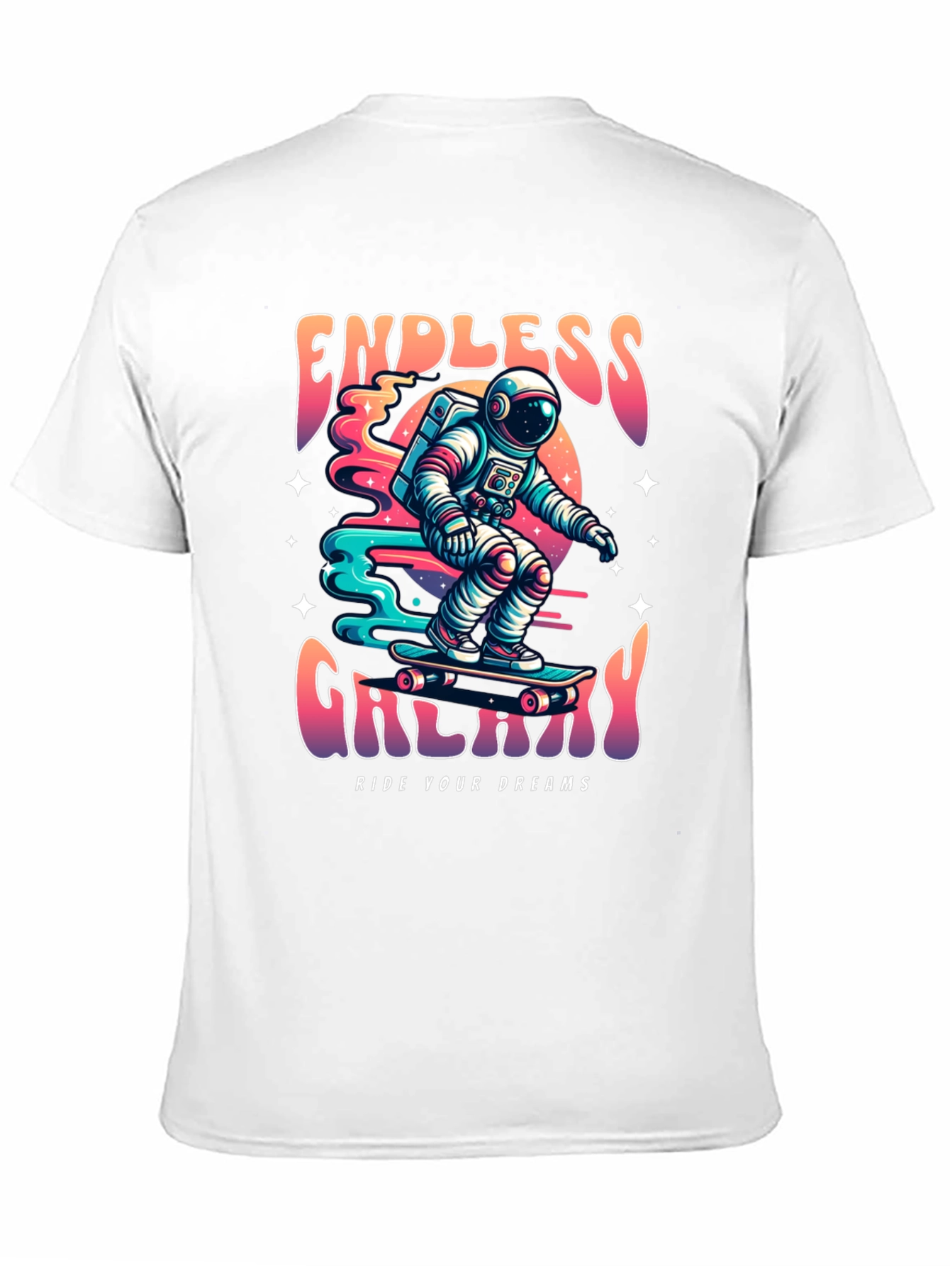 Endless Galaxy Skateboarder Graphic Tee