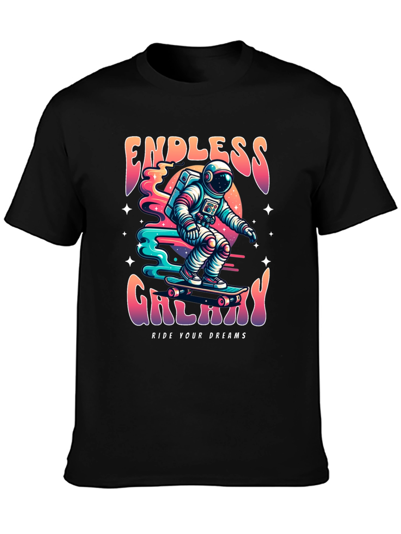 Endless Galaxy Skateboarder Graphic Tee