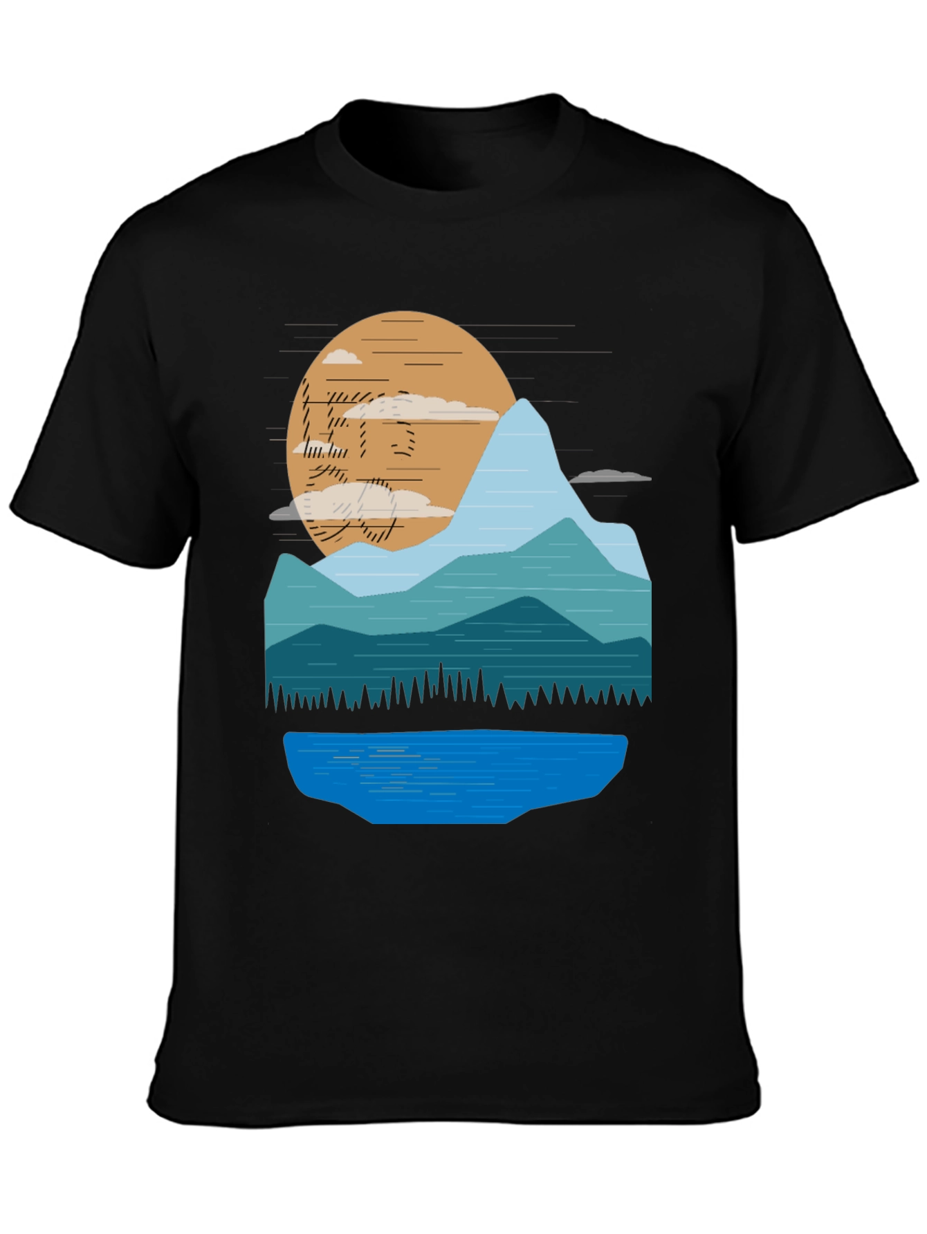 Mountain Sunset Graphic T-Shirt