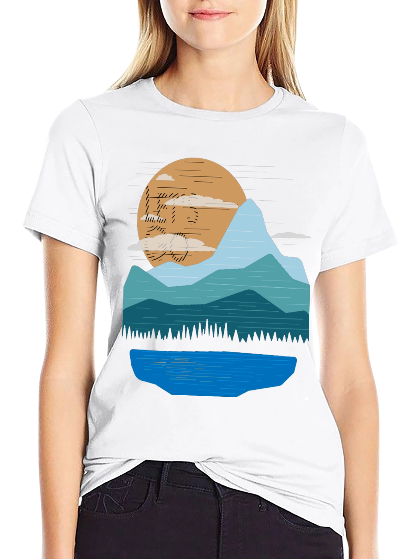 Mountain Sunset Graphic T-Shirt