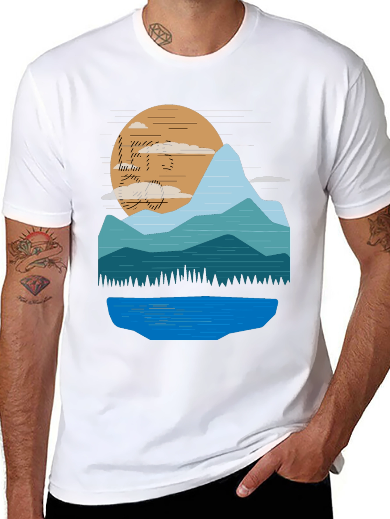 Mountain Sunset Graphic T-Shirt