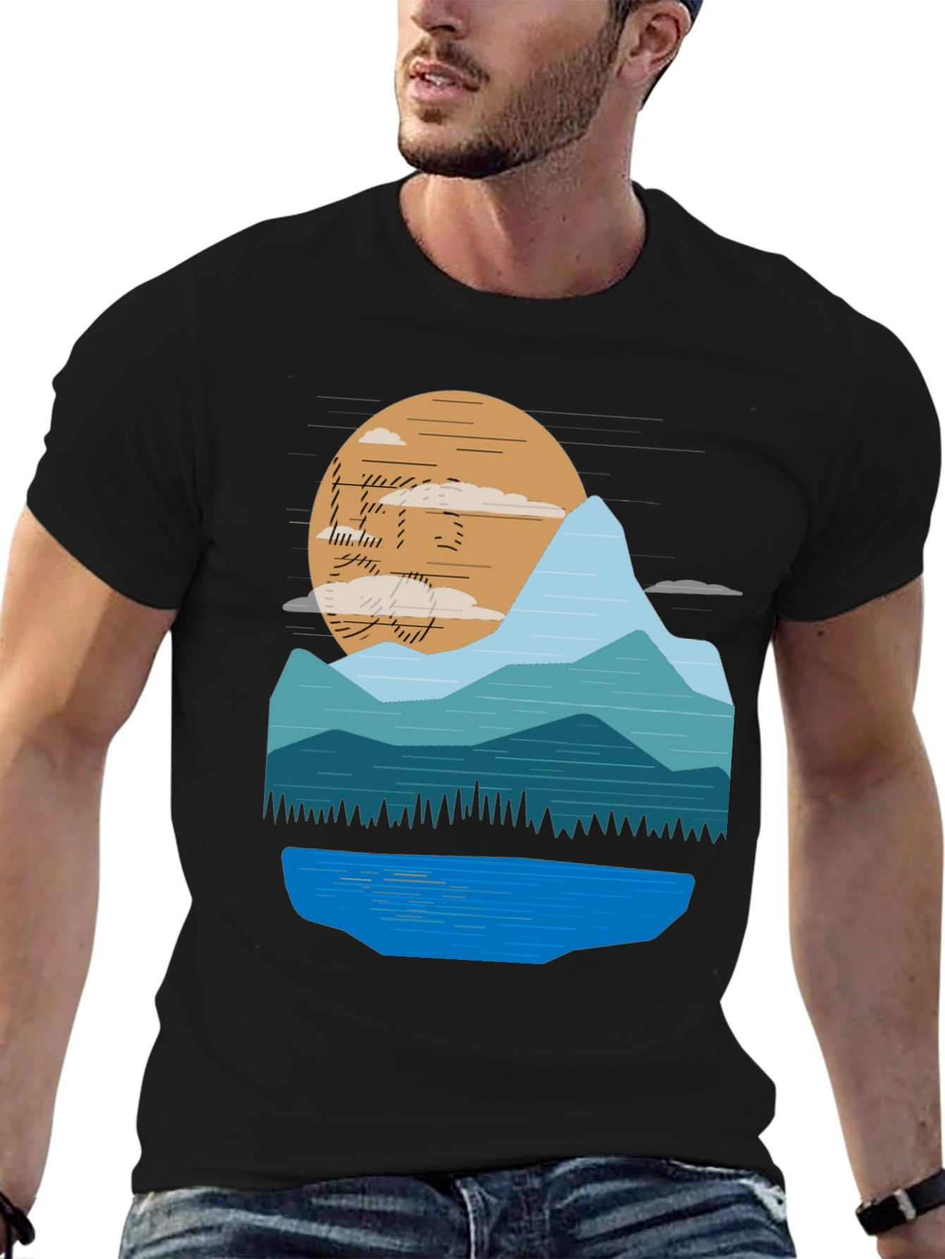 Mountain Sunset Graphic T-Shirt