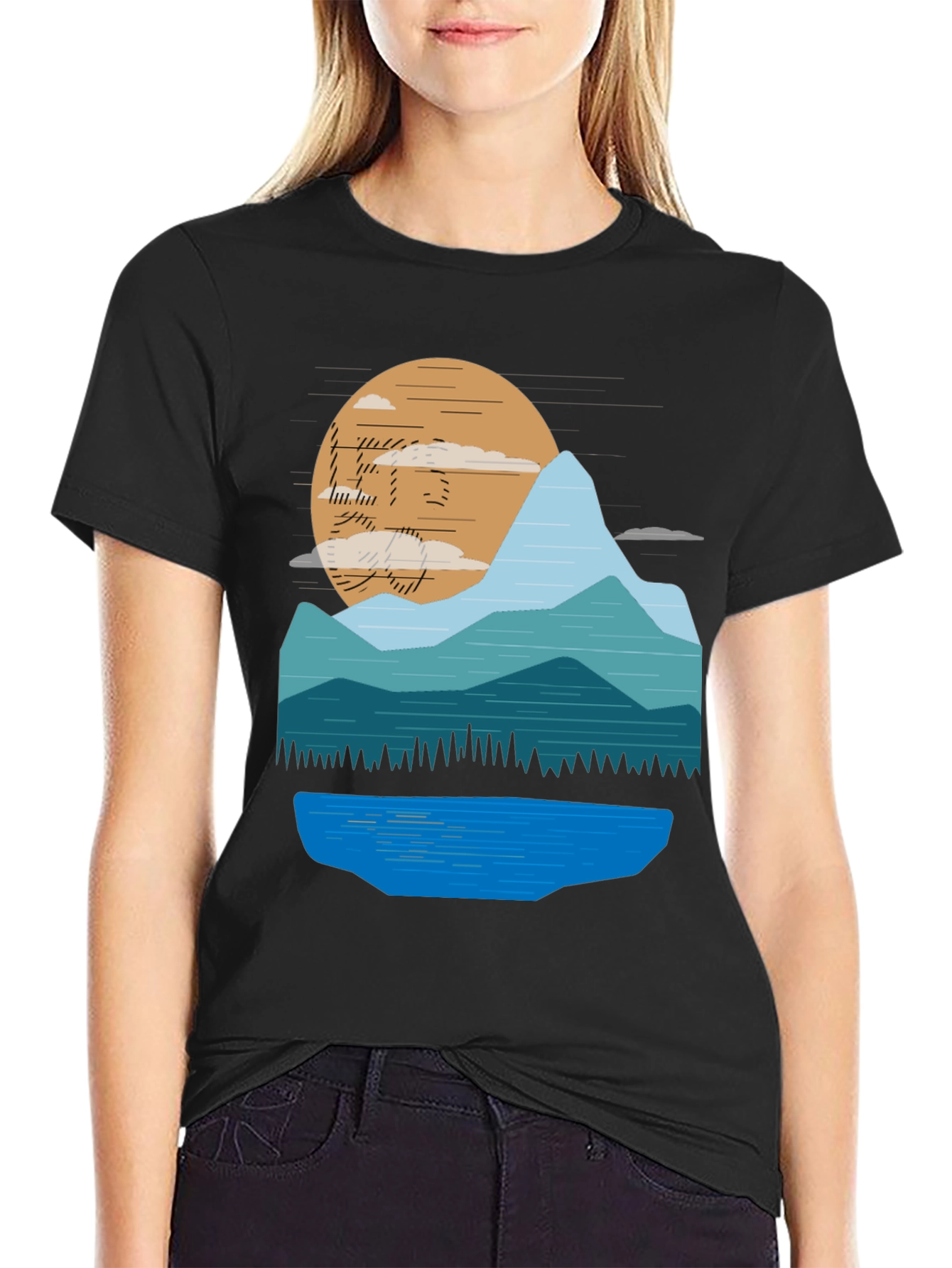 Mountain Sunset Graphic T-Shirt