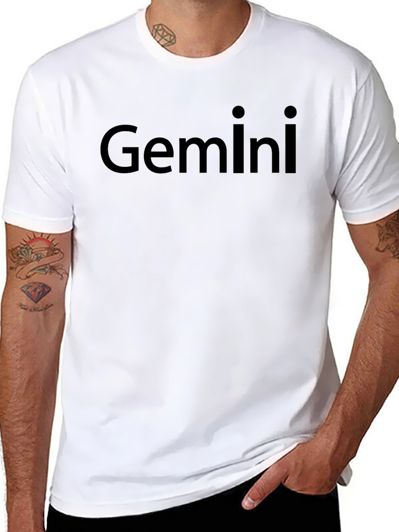 Gemini Zodiac Black Tee