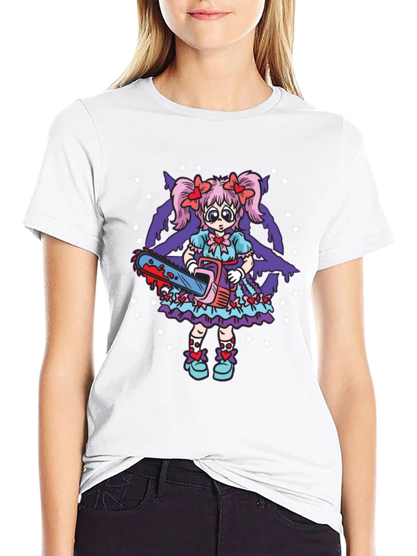 Creepy Cute Chainsaw Doll Graphic Tee