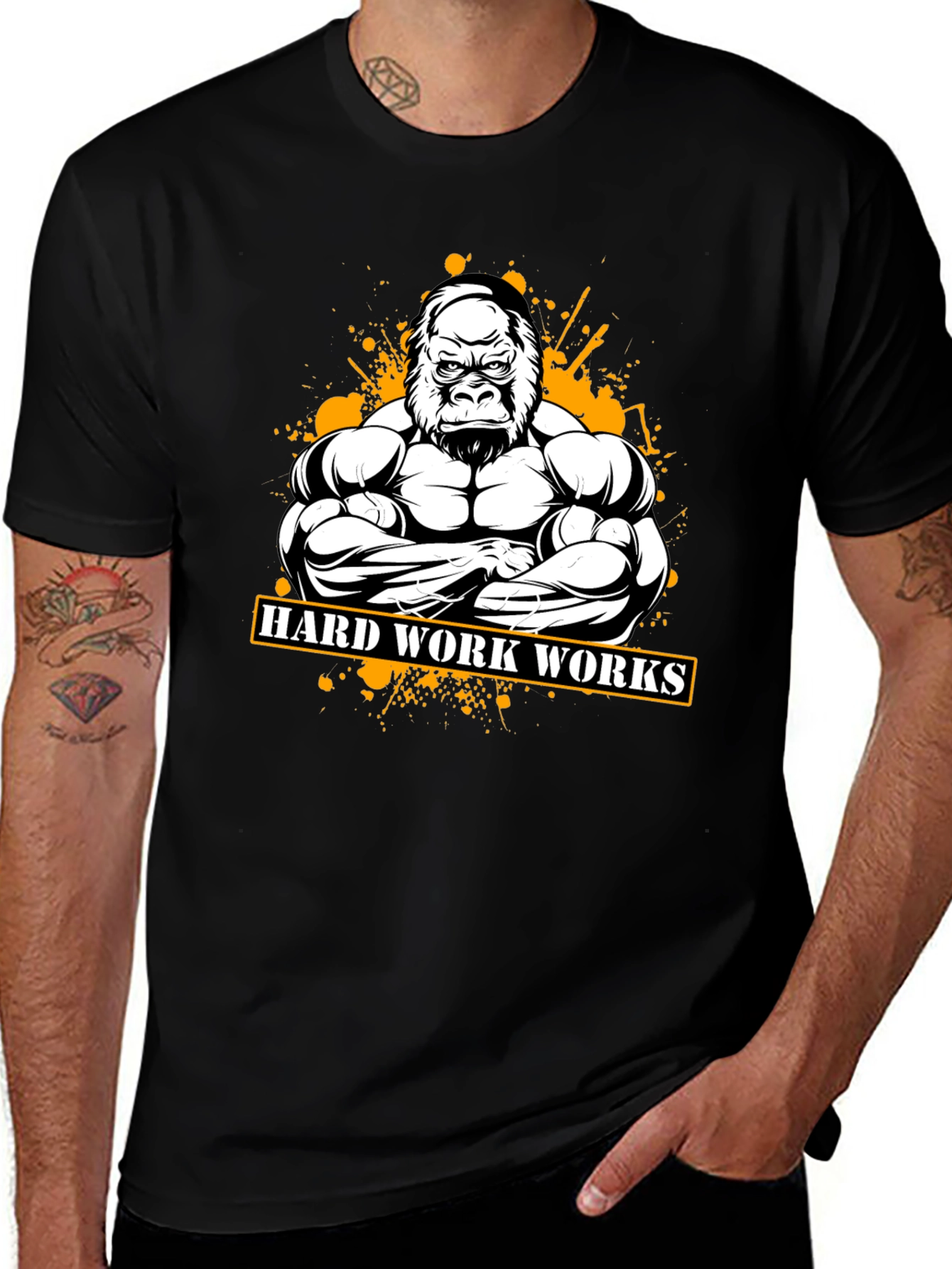 Hard Work Gorilla Graphic Tee