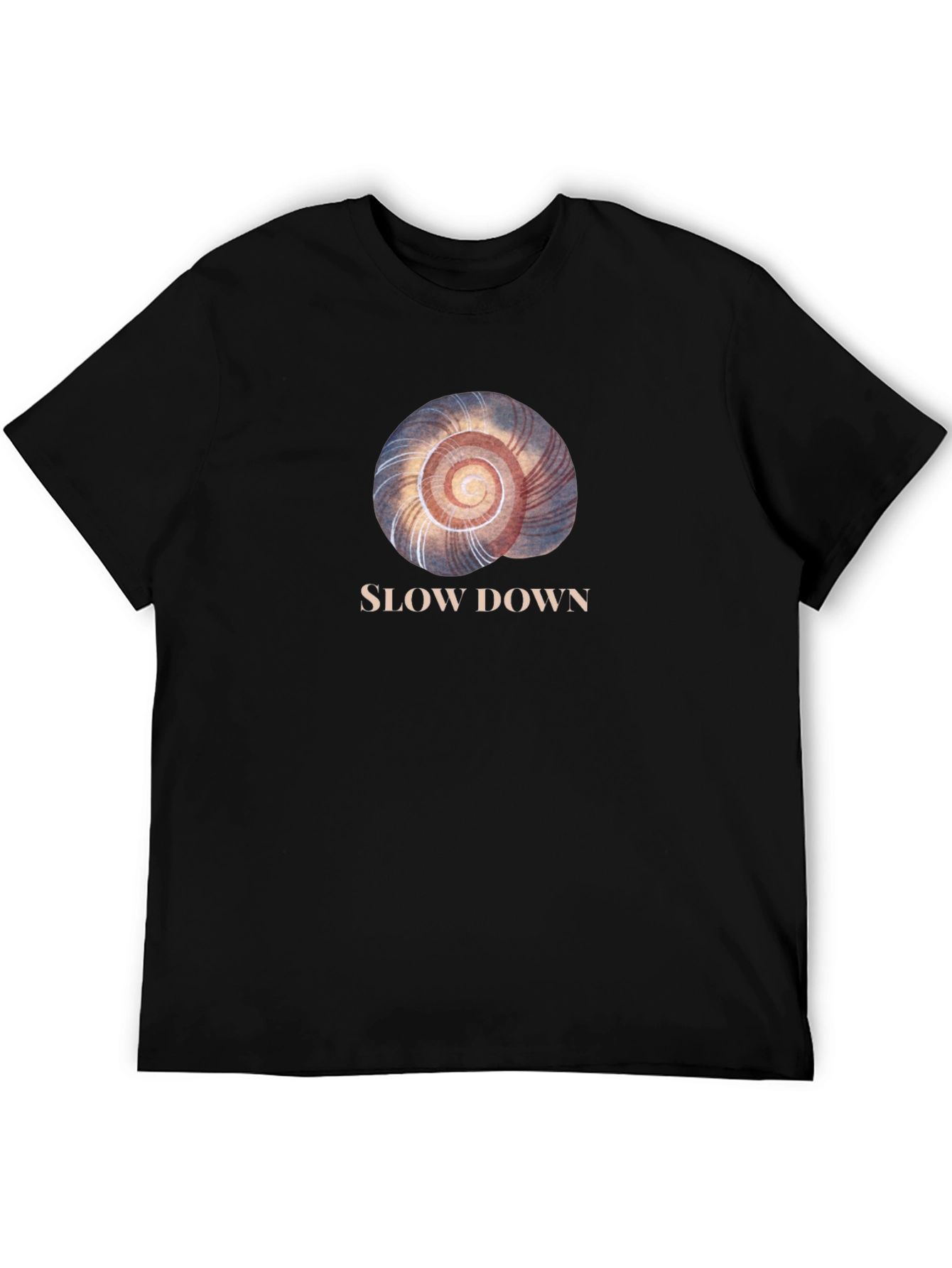 Slow Down Spiral Shell Graphic T-Shirt