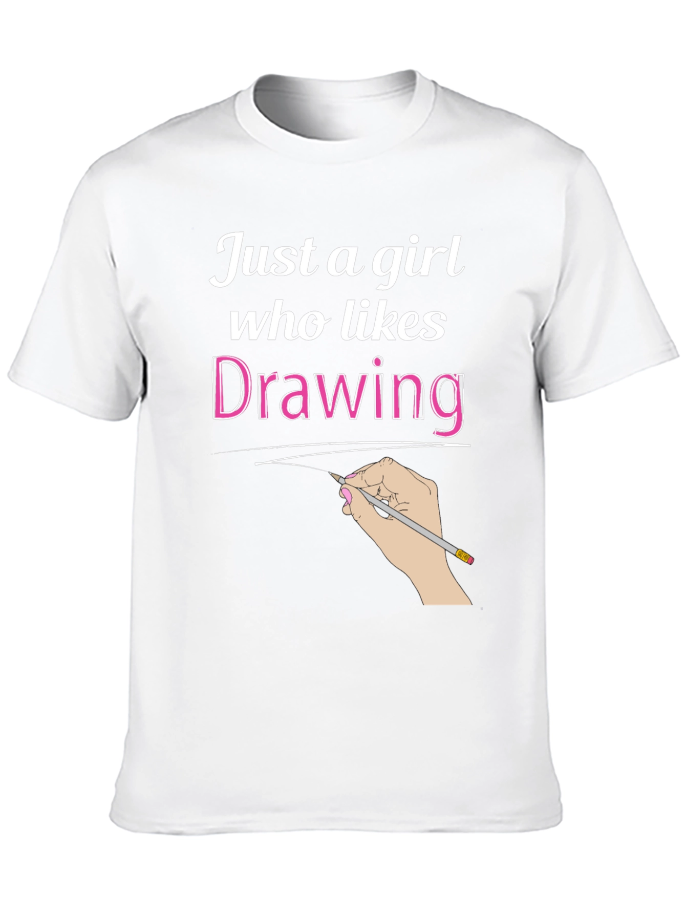 Just a Girl Who Likes Drawing Black T-Shirt