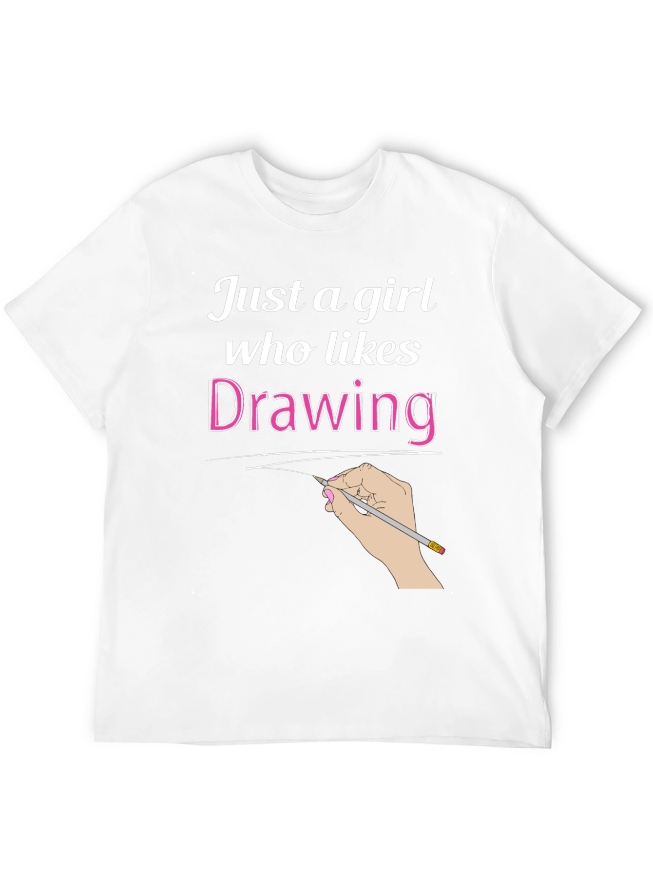 Just a Girl Who Likes Drawing Black T-Shirt