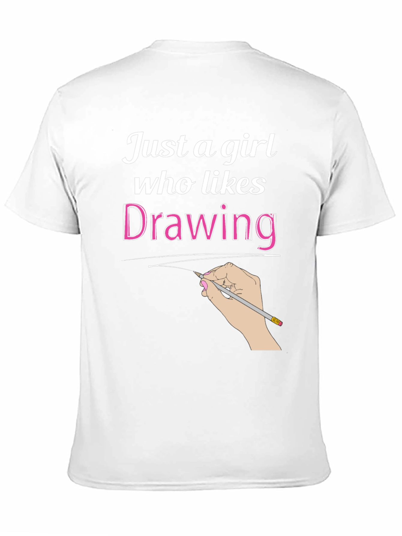 Just a Girl Who Likes Drawing Black T-Shirt