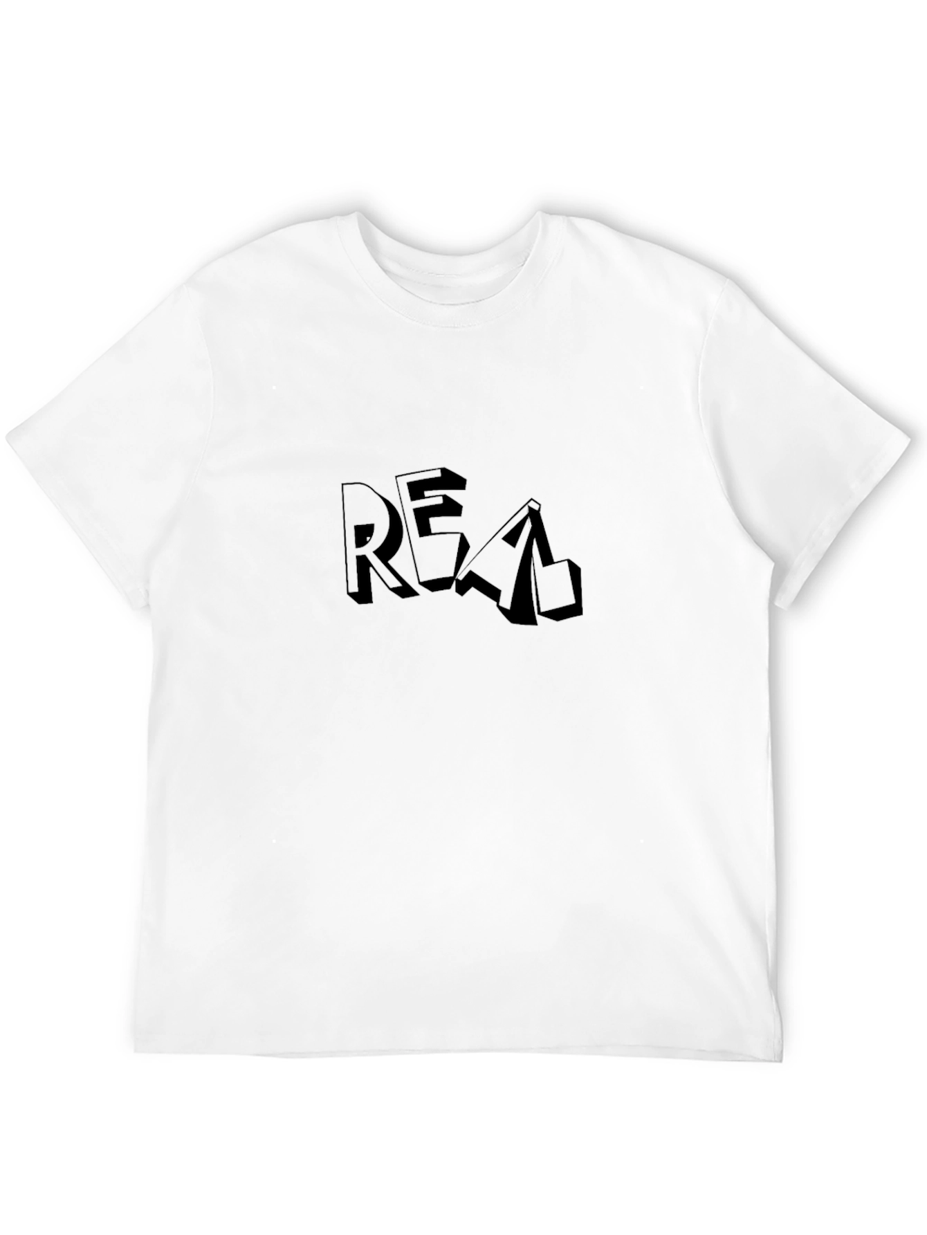 Real Graphic Tee - Black Cotton Short Sleeve