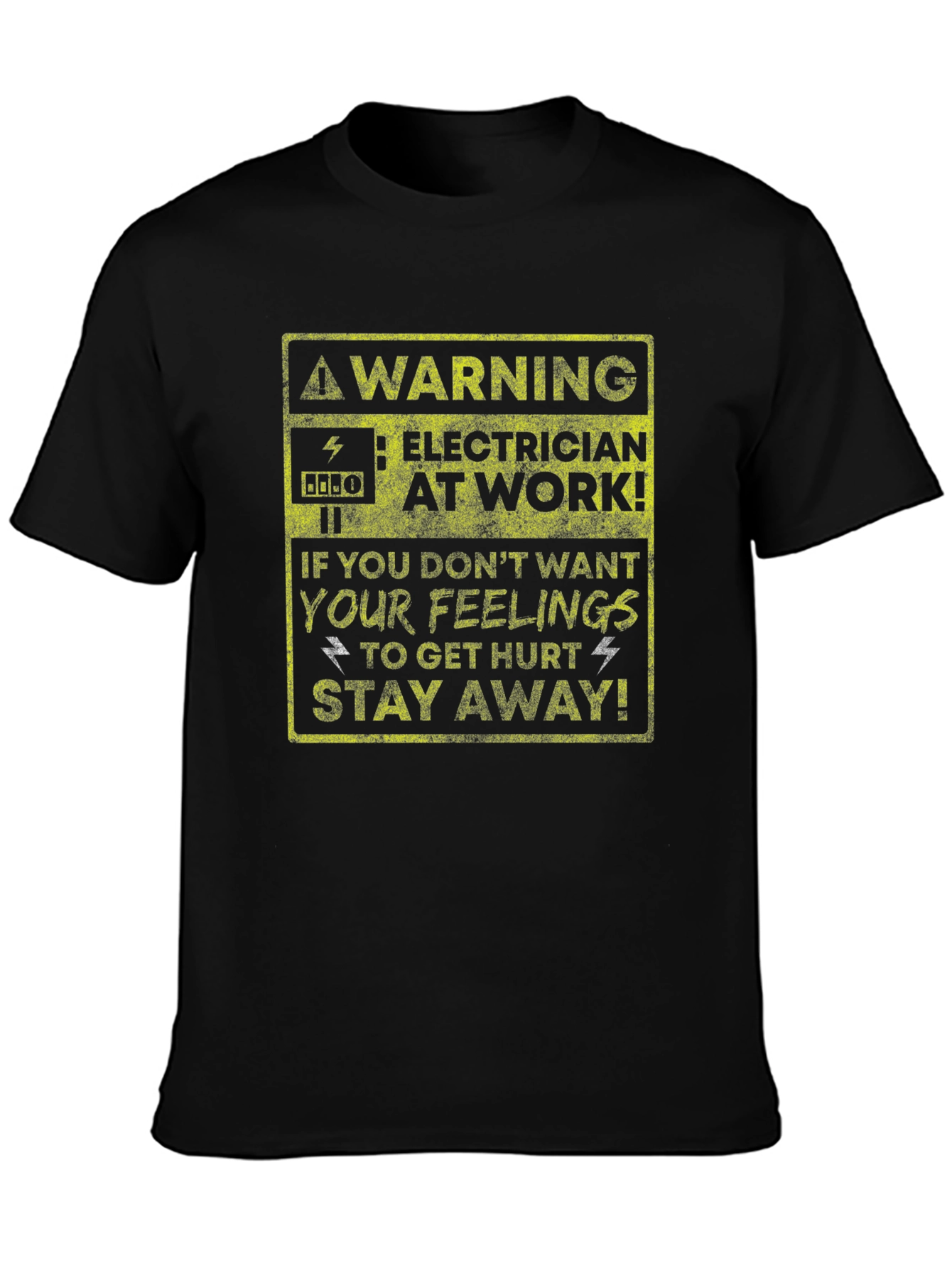 Warning Electrician At Work T-Shirt