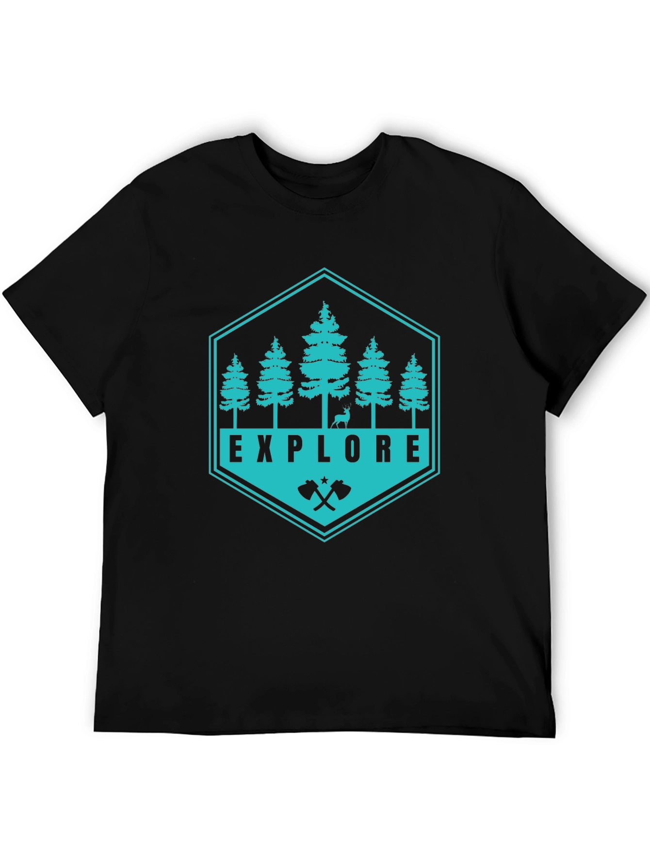 Explore Nature Graphic Tee - Black Adventure Shirt