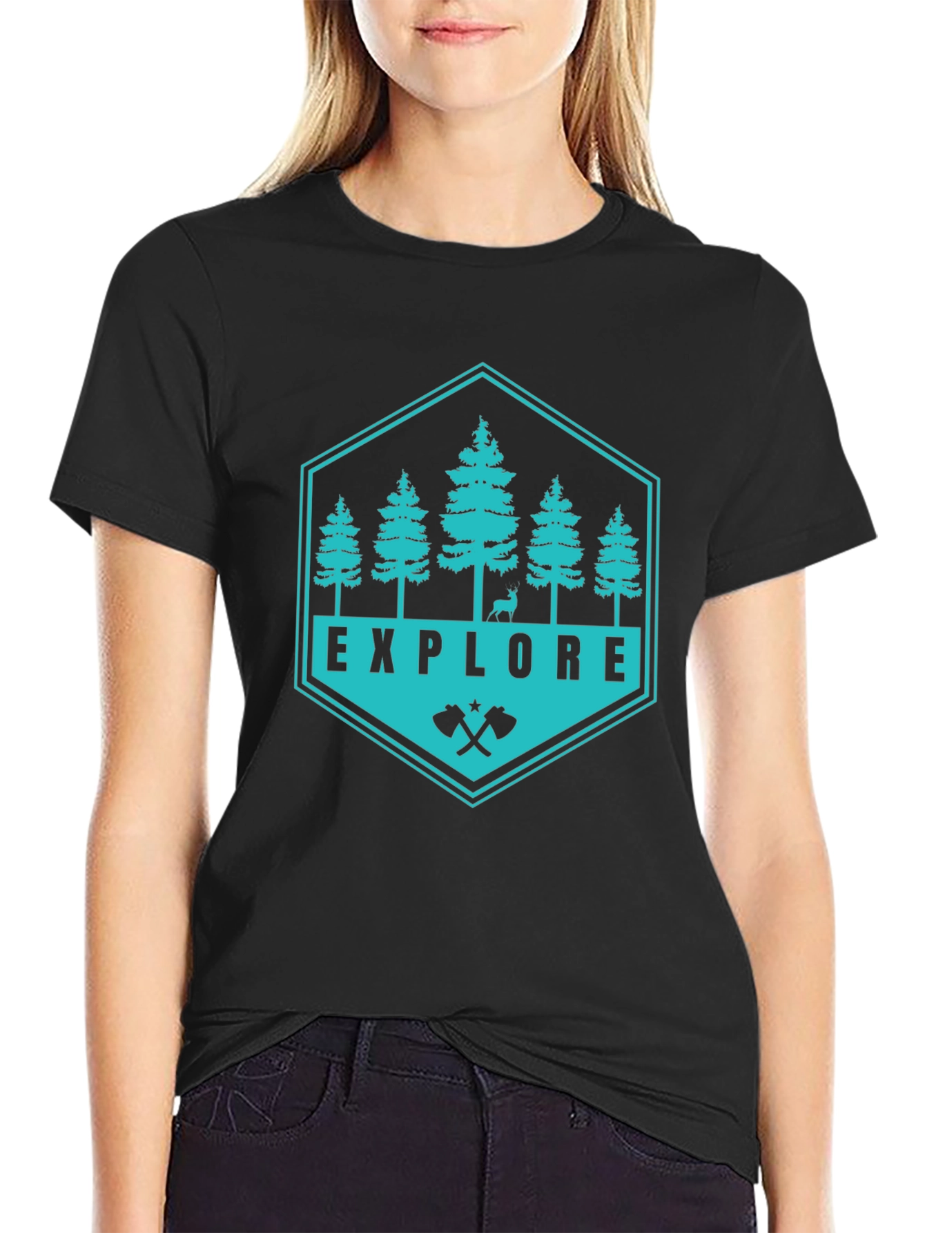 Explore Nature Graphic Tee - Black Adventure Shirt