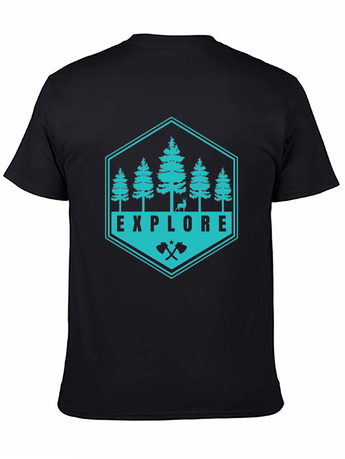 Explore Nature Graphic Tee - Black Adventure Shirt