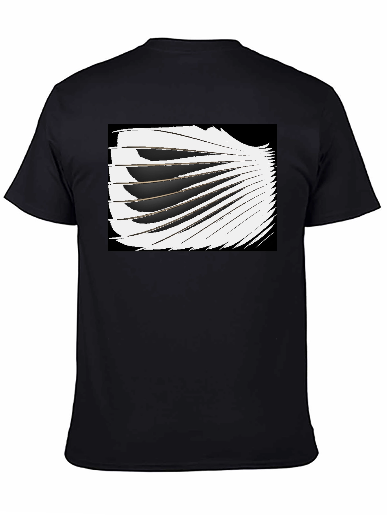 Abstract Wing Graphic Black Tee