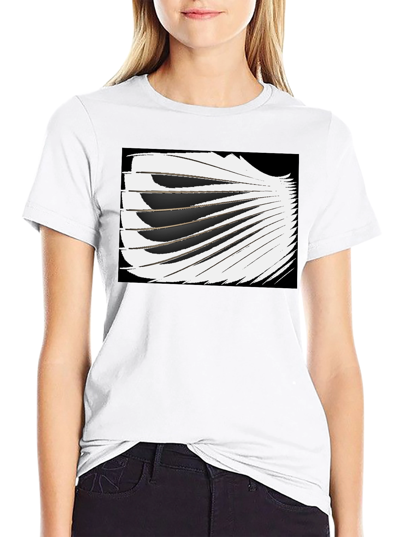 Abstract Wing Graphic Black Tee
