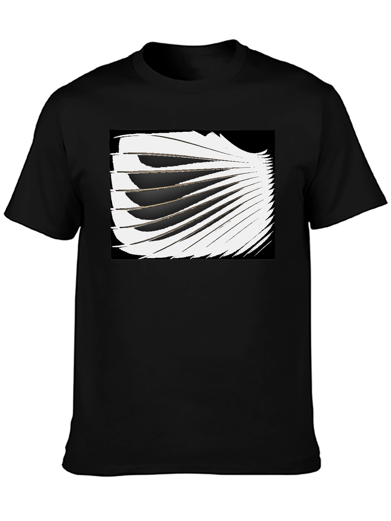 Abstract Wing Graphic Black Tee